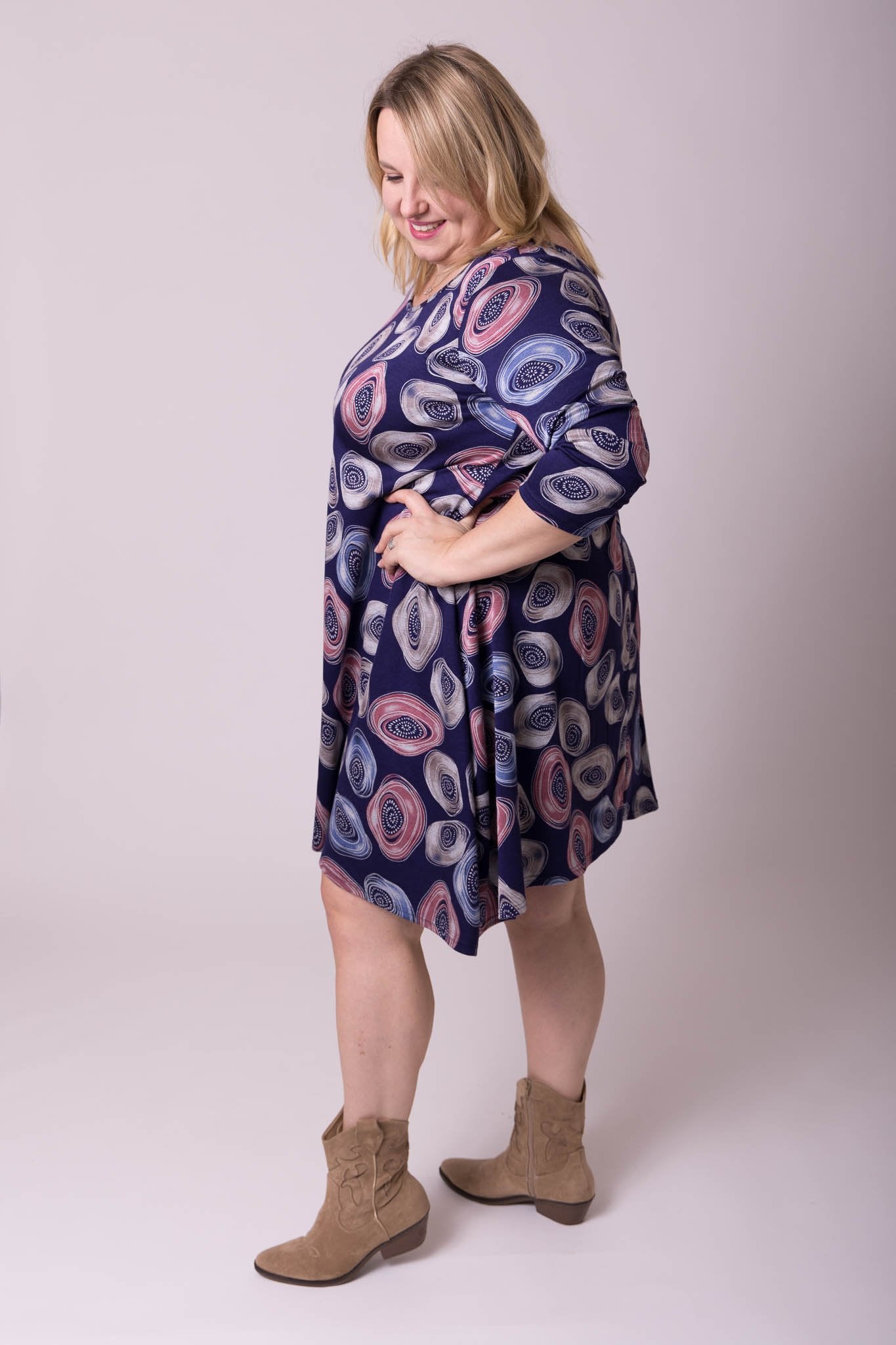 Tuniek / jurk Tanja A-lijn ruime decolette ca 100 cm