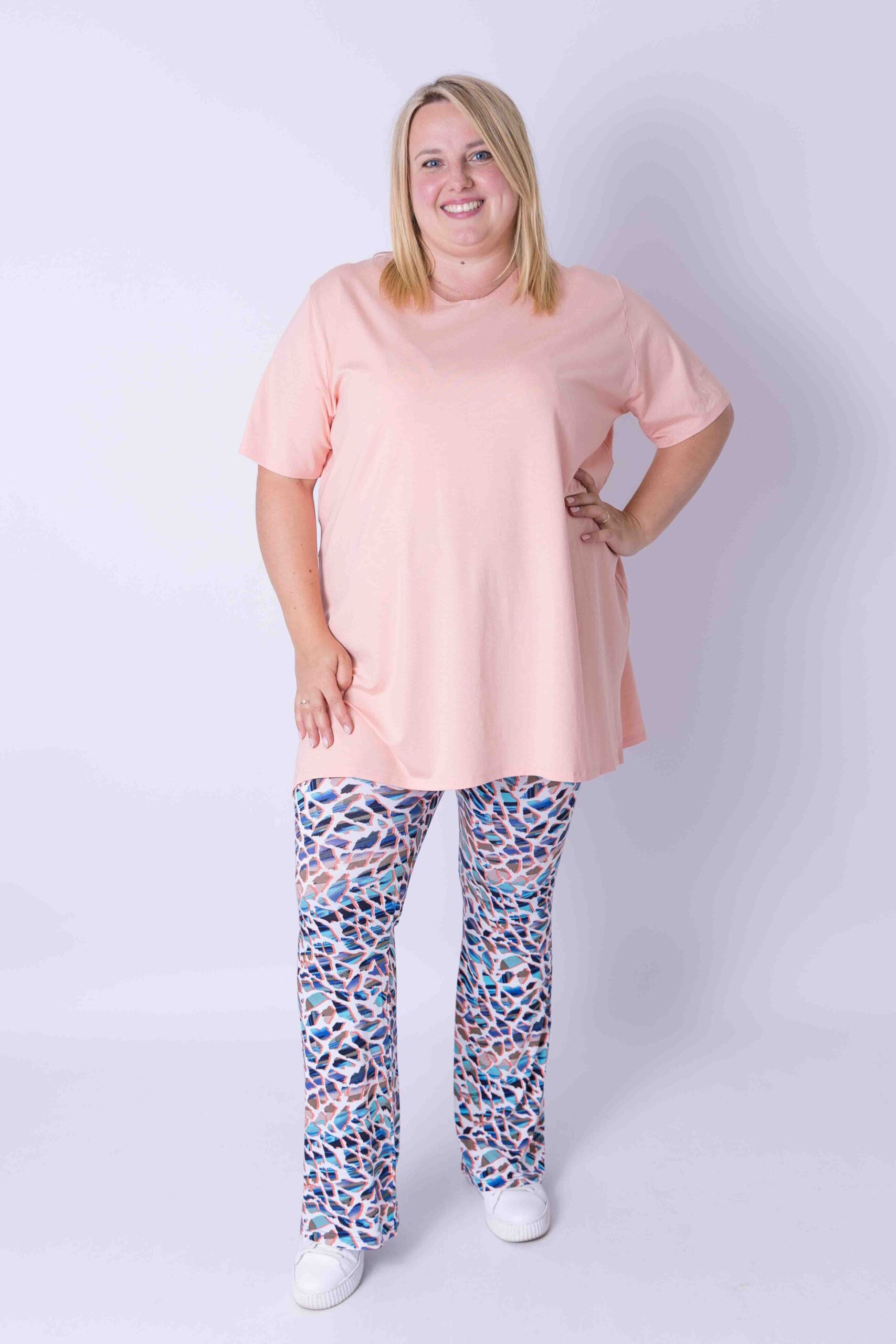 T-shirt Eva viscose 90cm zomer kleurtjes