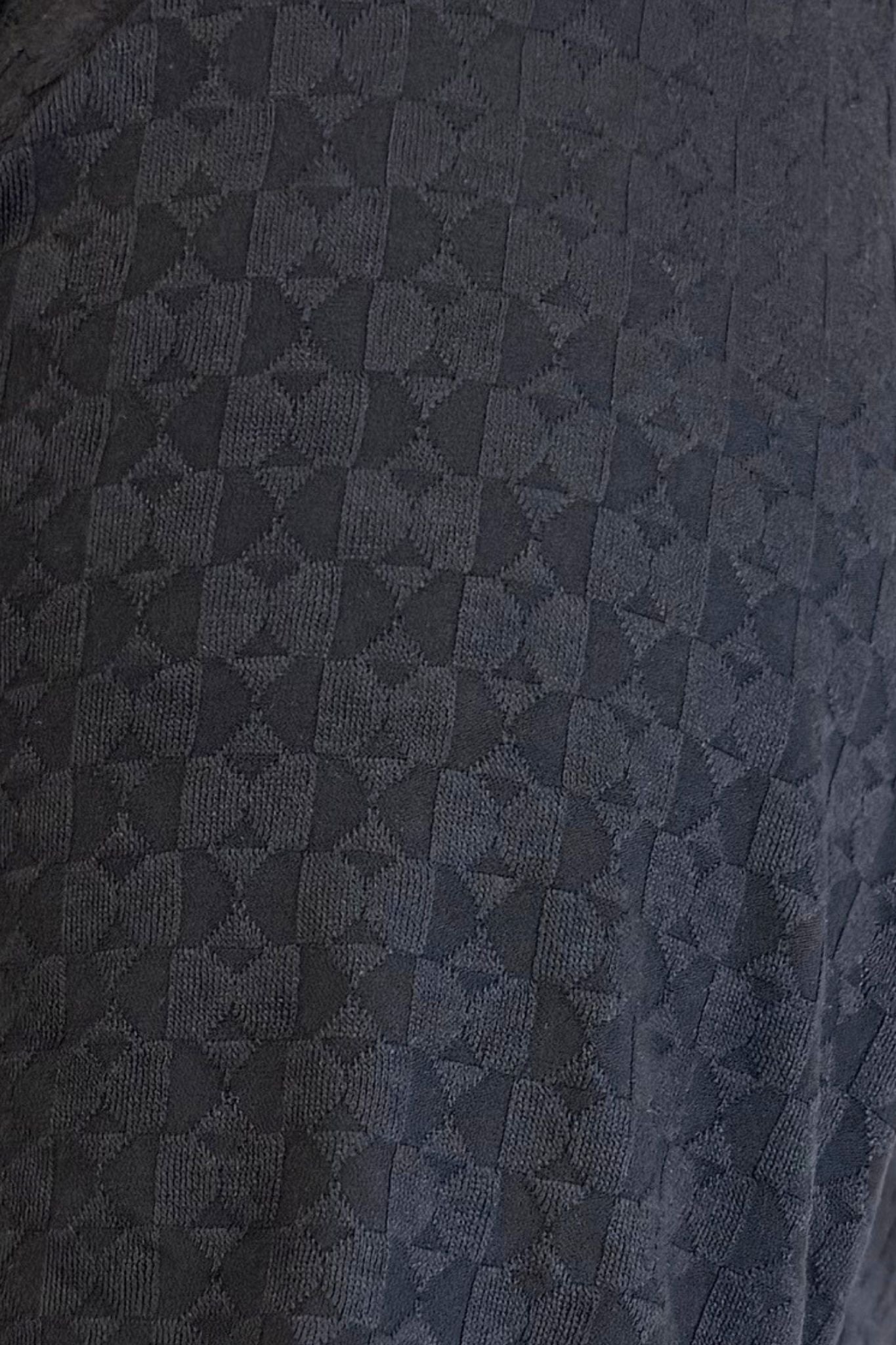 Trui Erna | Jacquard Jersey | 3/4 mouw | Recht model | 90cm