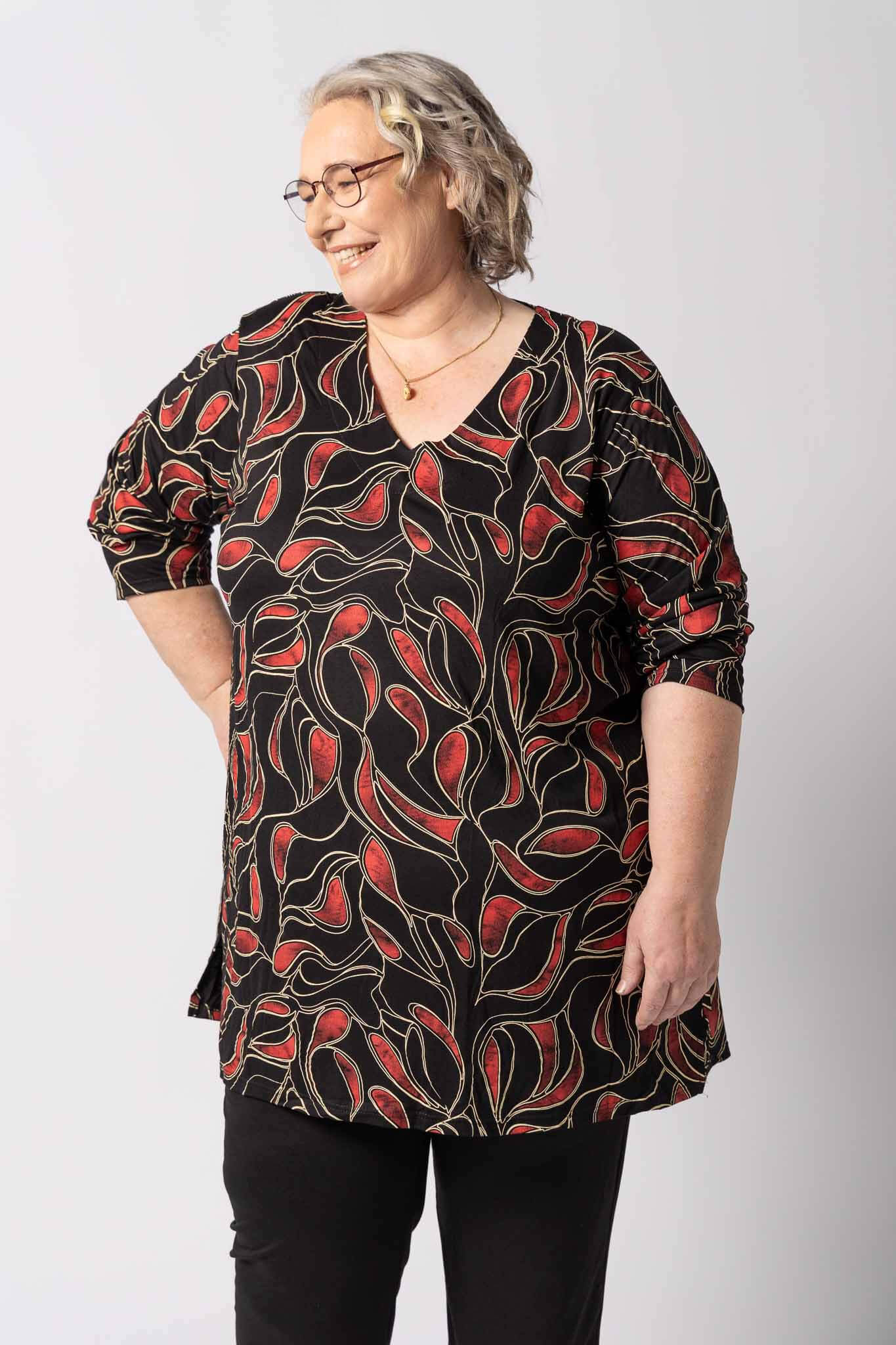 Top Erna| Ruby Flow| Viscose | 90 cm
