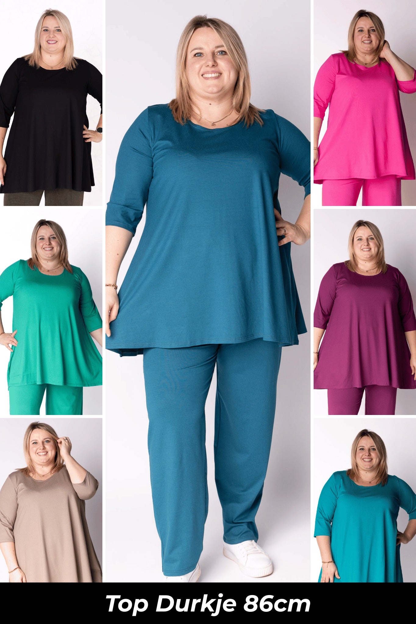Top Durkje | 3/4 mouwen | Viscose | A-lijn | 80/86 cm