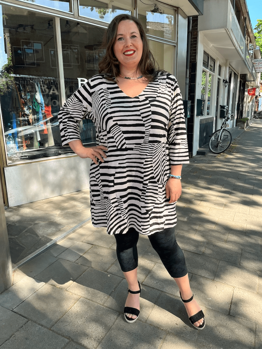 Top Erna met driekwart mouwen viscose