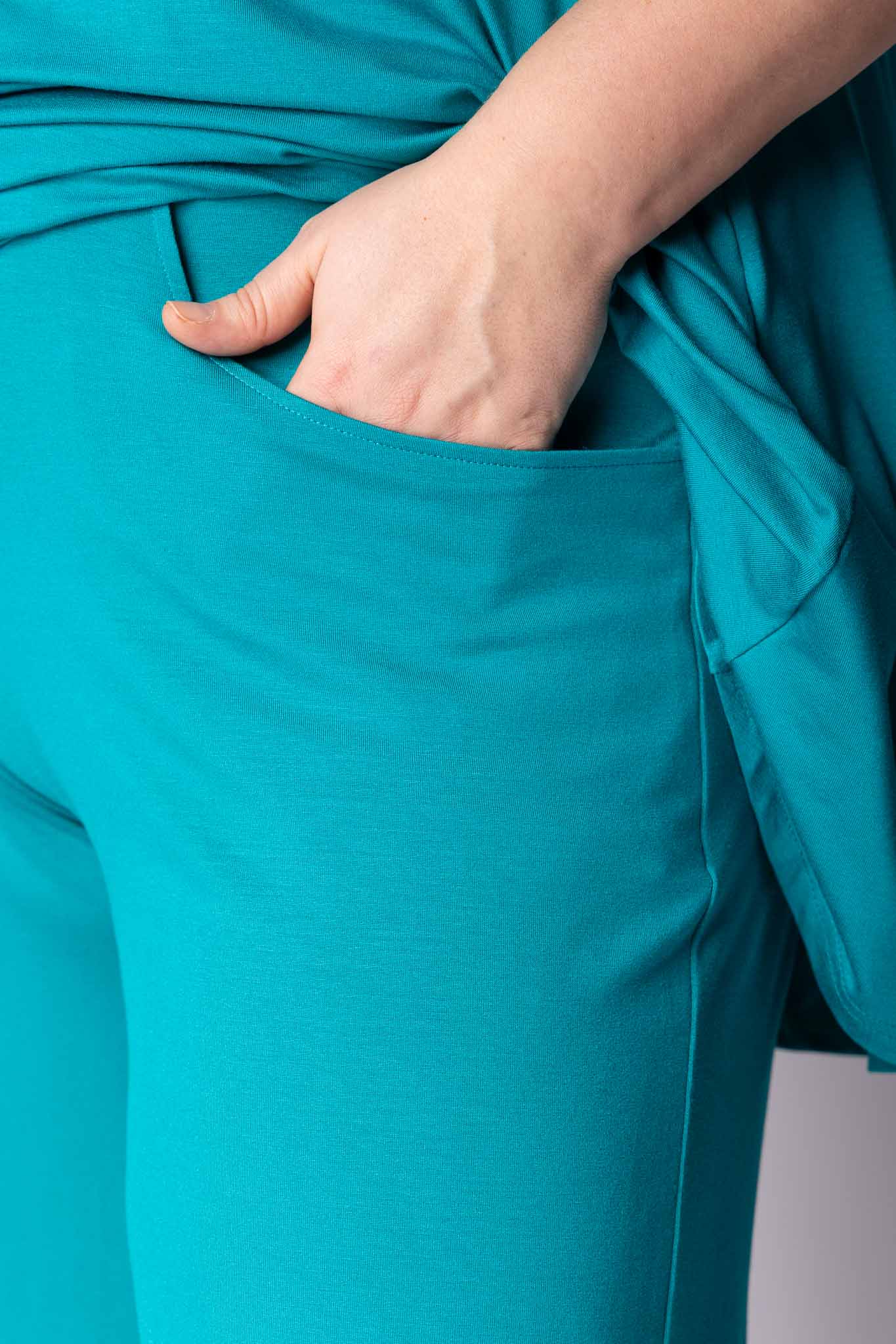 Wijde Broek Judith met Zakken | Viscose | 3 Lengtes (68/74/80 cm)