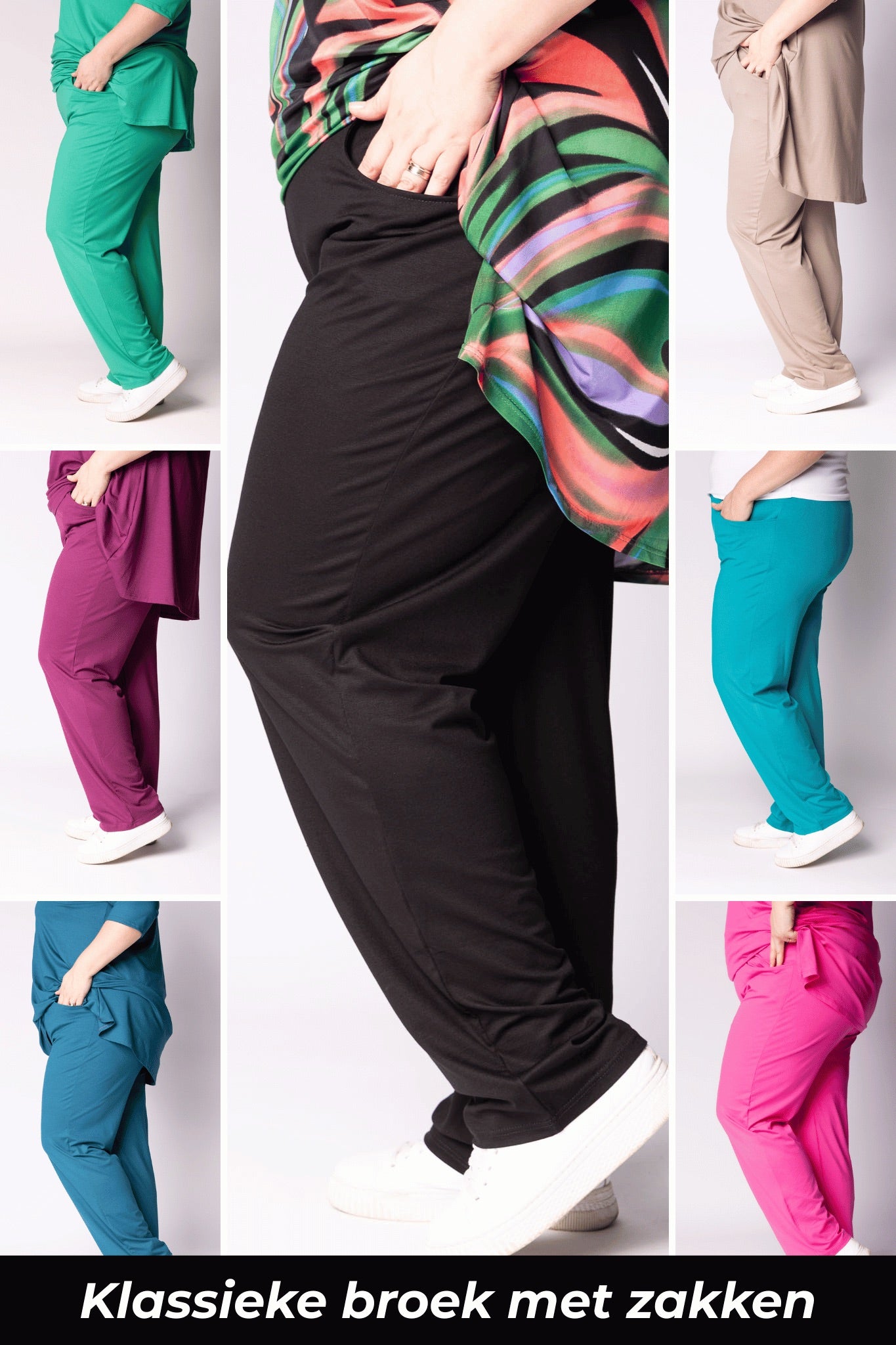 Klassieke Broek met Zakken | Viscose | 3 Lengtes (68/74/80 cm)