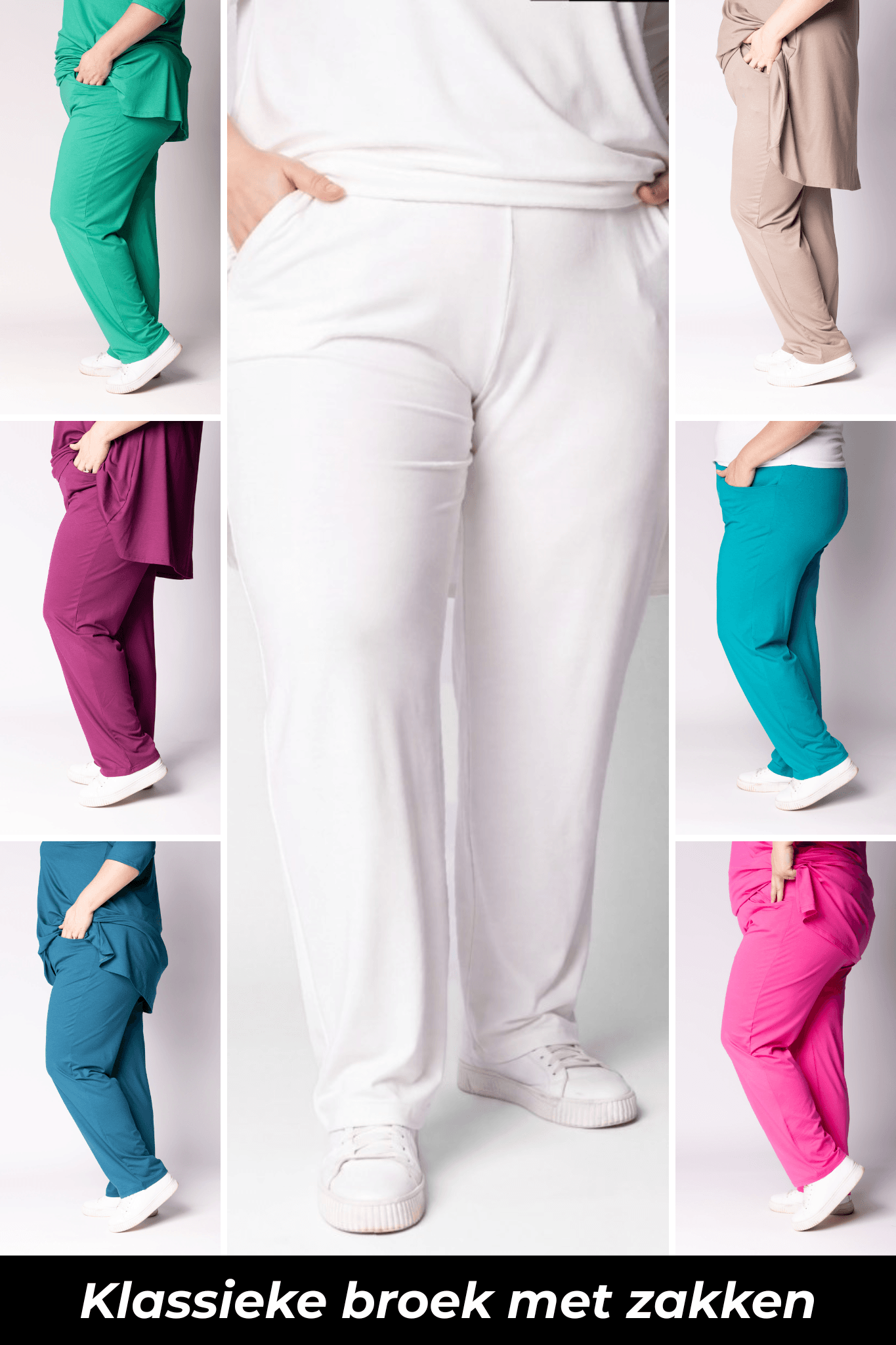 Klassieke Broek met Zakken | Viscose | 3 Lengtes (68/74/80 cm)