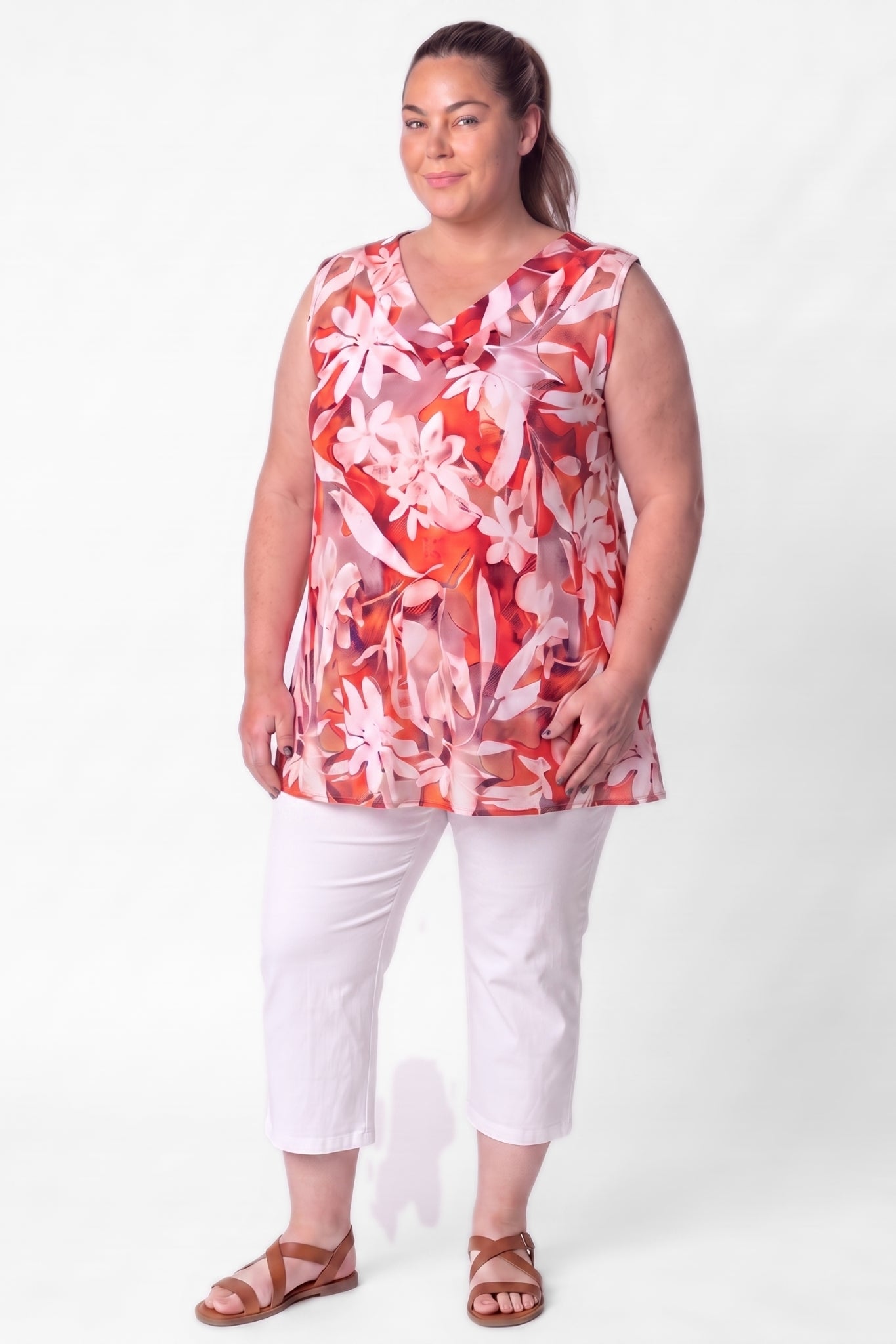 Viscose Capri Broek | Comfort Stretch | Met Zakken | Circa. 56cm binnenbeen