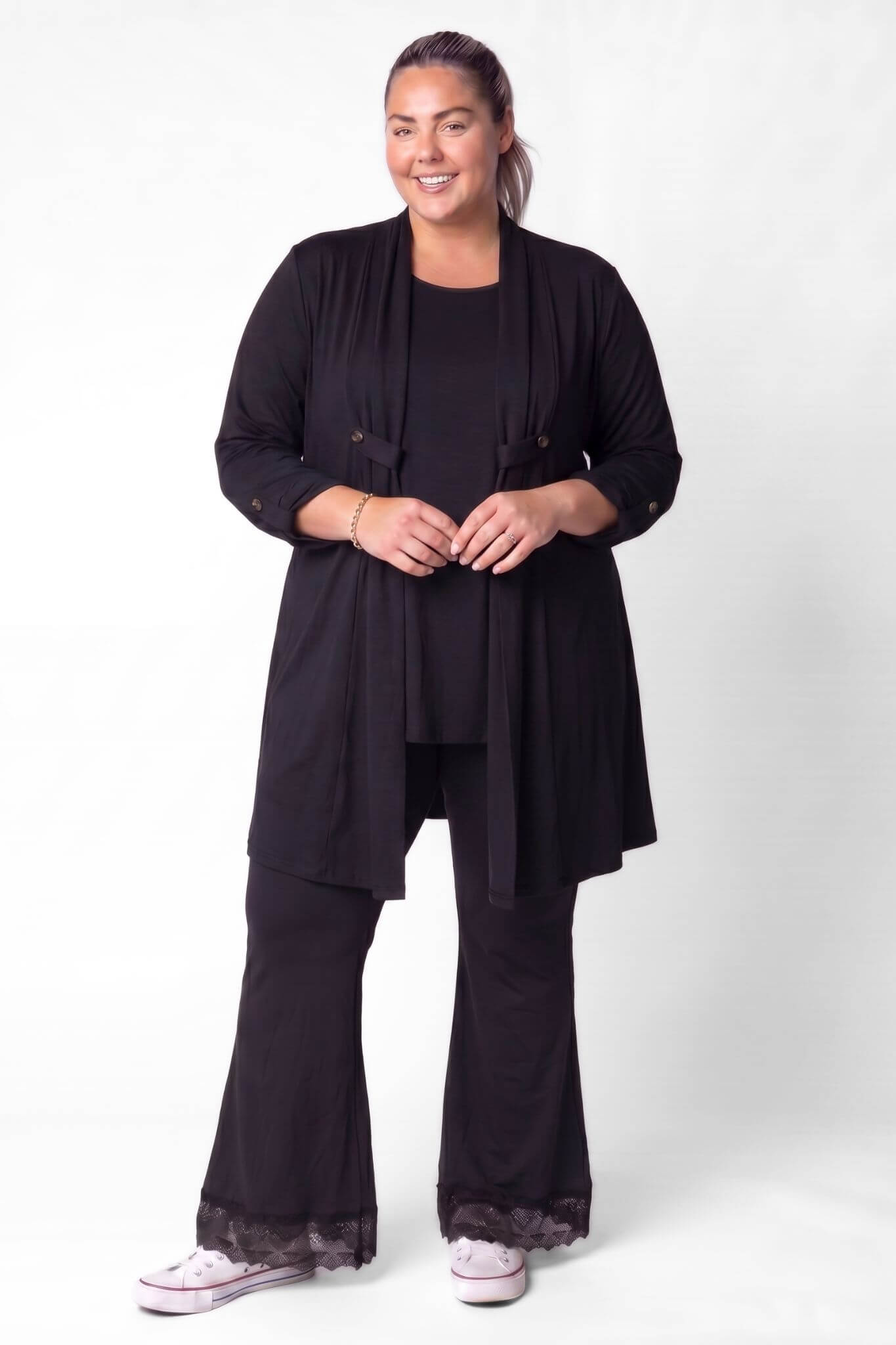 Flared Legging | One Size tot 52 | Comfortabele Stretch | Shaping & Camressie | Voor Lange Benen