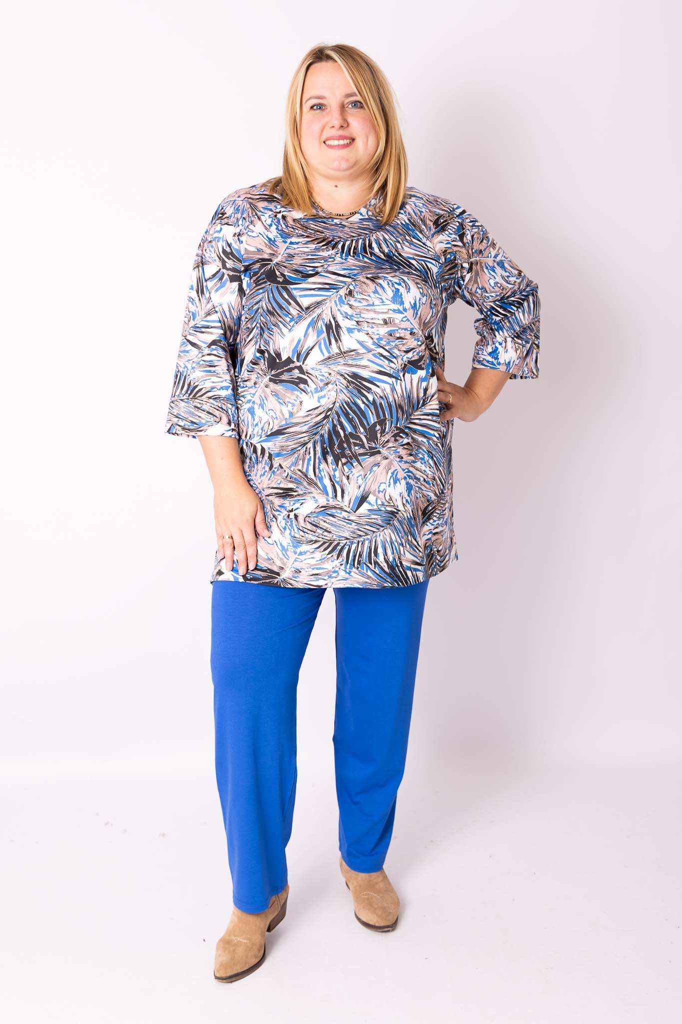 Shirt Eva Goud 90 cm varen kobalt bruin zwart