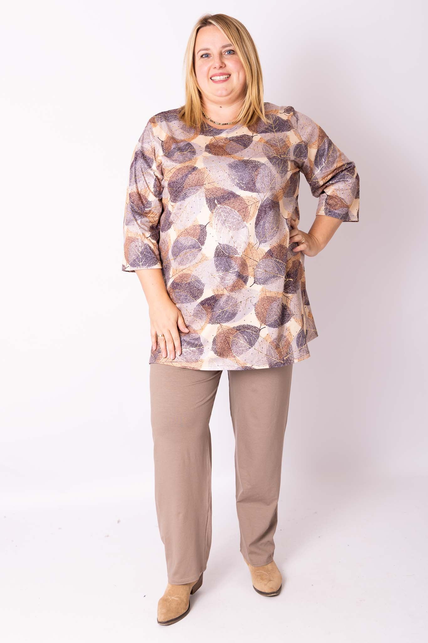 Klassieke broek rechte pijpen viscose | binnenbeenlengte 70-75cm
