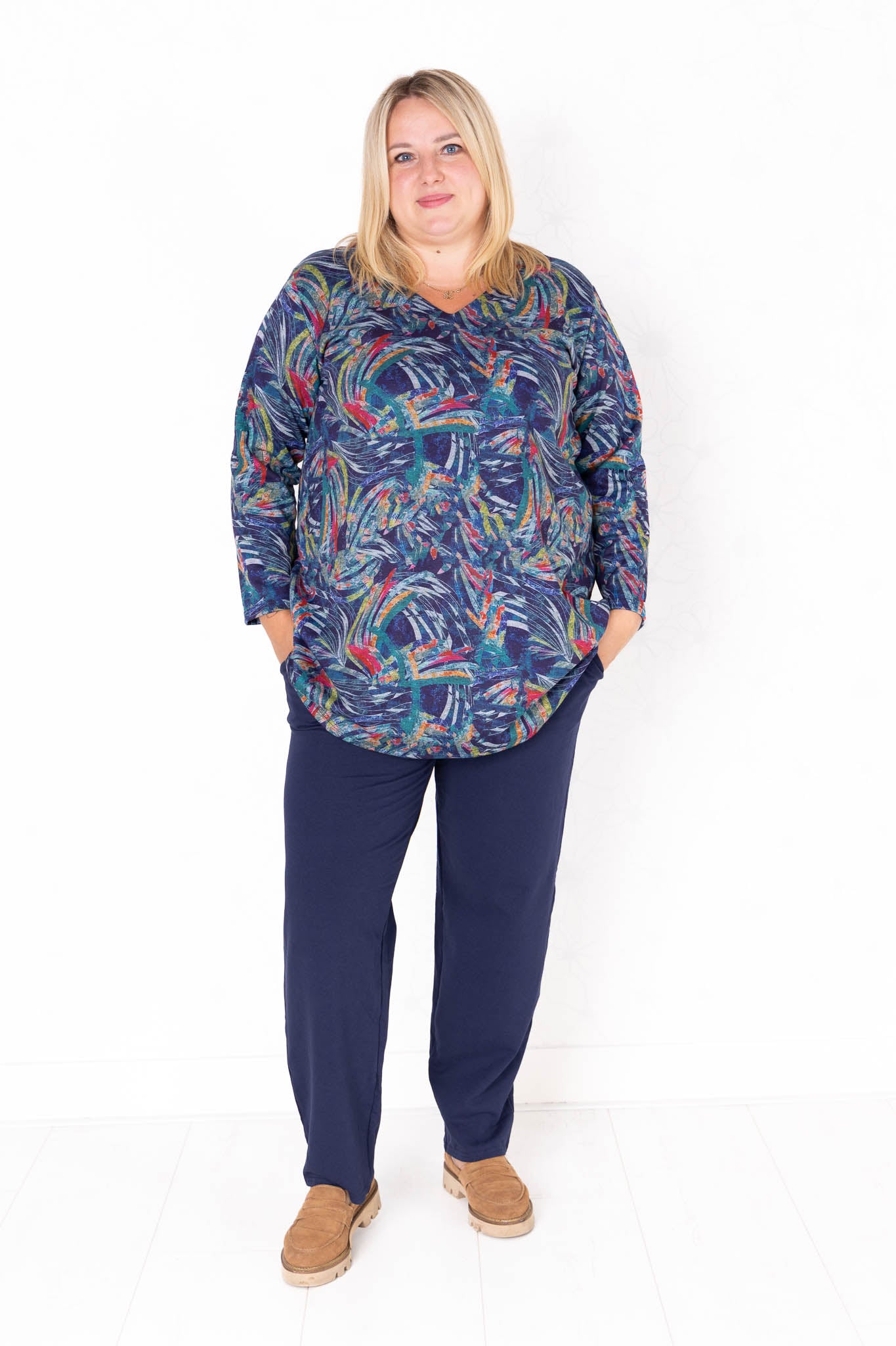 Top Erna | Modal | 90 cm | Crystal donkerblauw