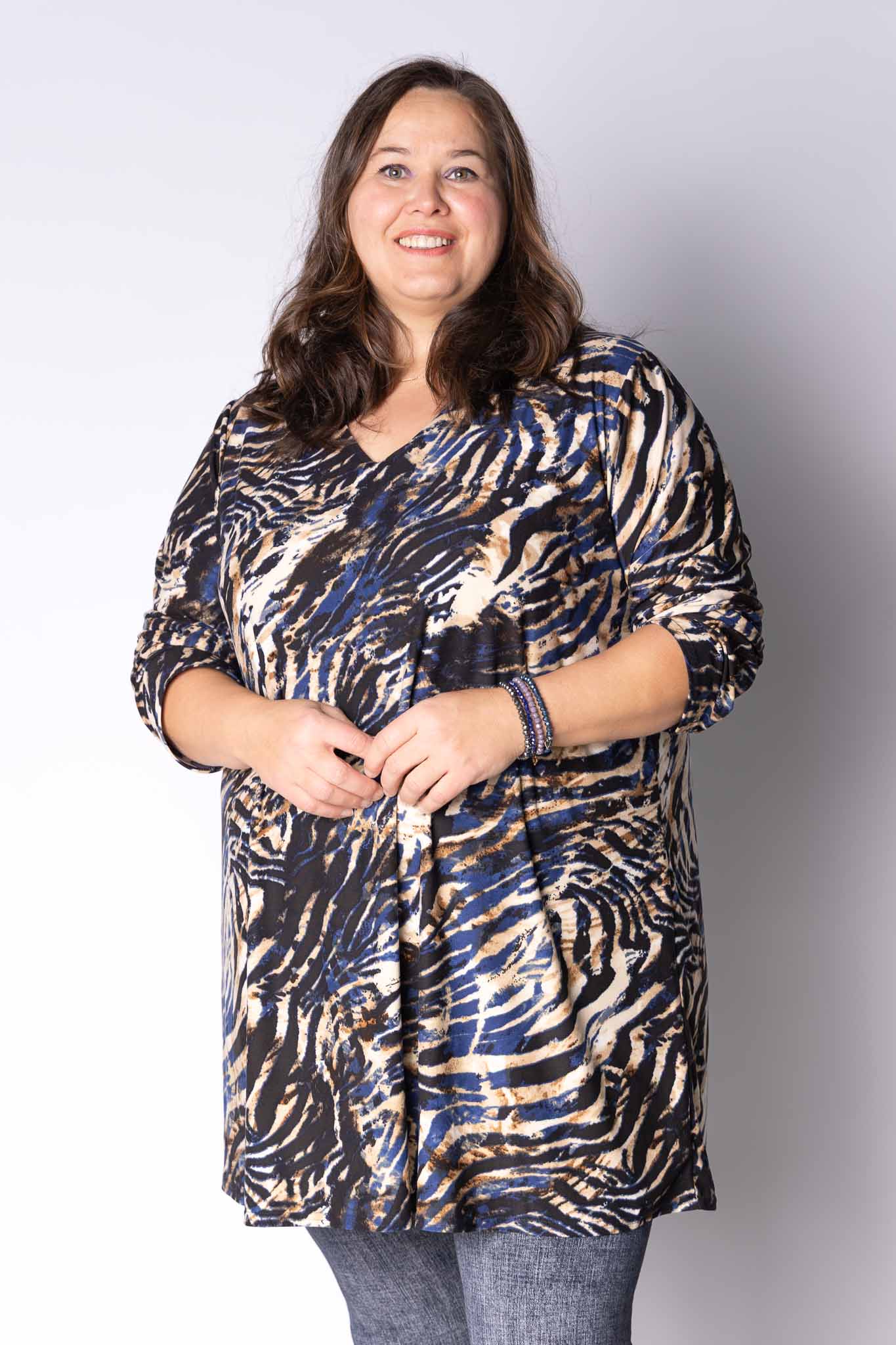 Top Vera | Midnight Safari | Kimo | A-lijn | Lange mouw | 90cm