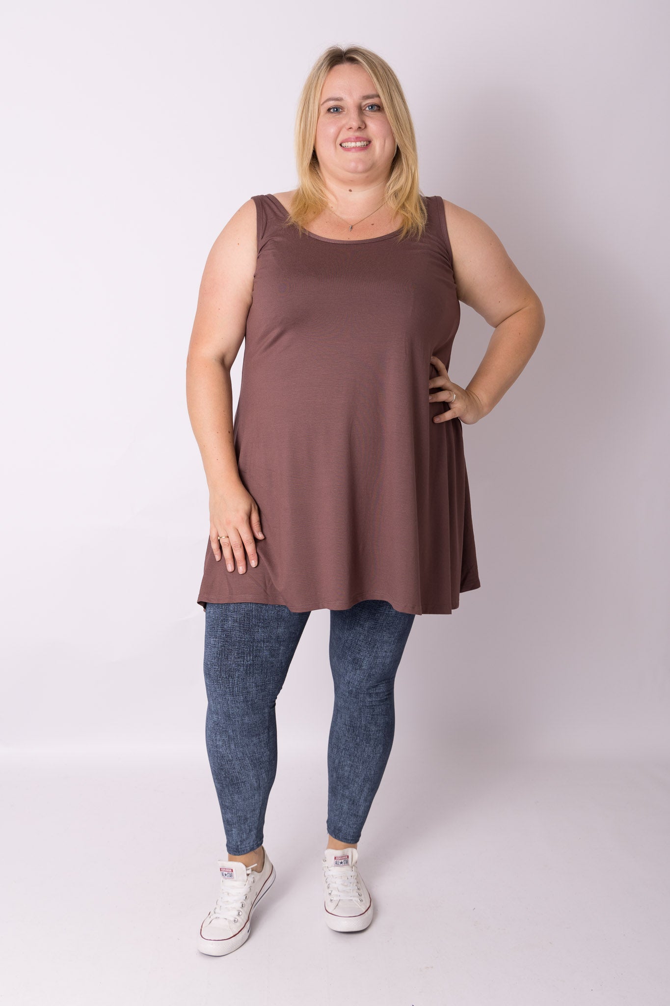Top wijde a-lijn viscose ca 90 cm