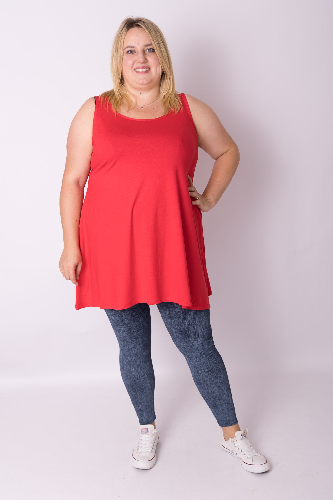 Top wijde a-lijn viscose ca 90 cm