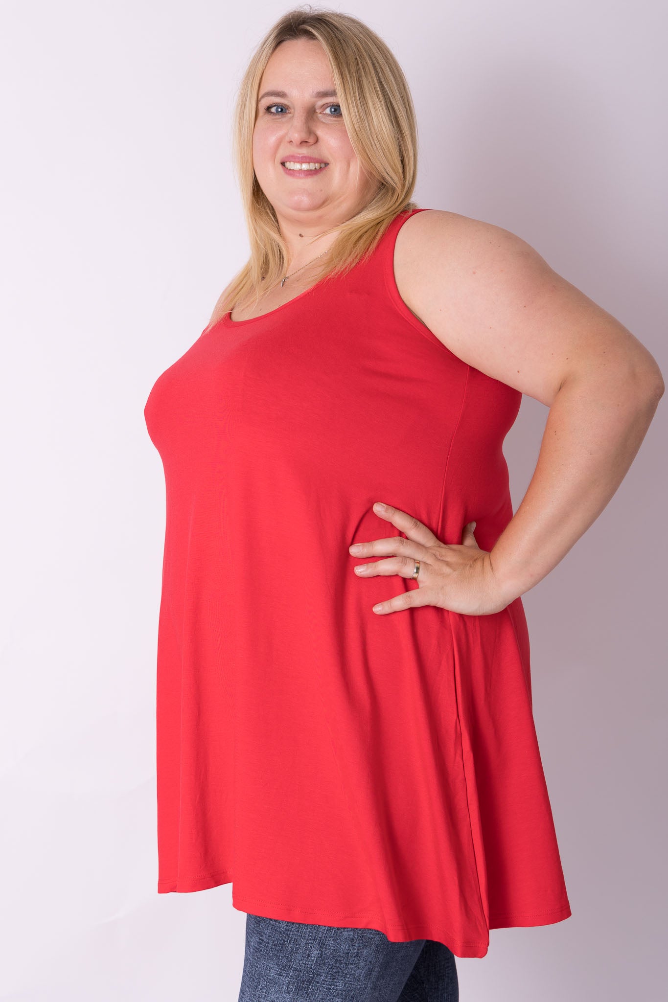 Top wijde a-lijn viscose ca 90 cm