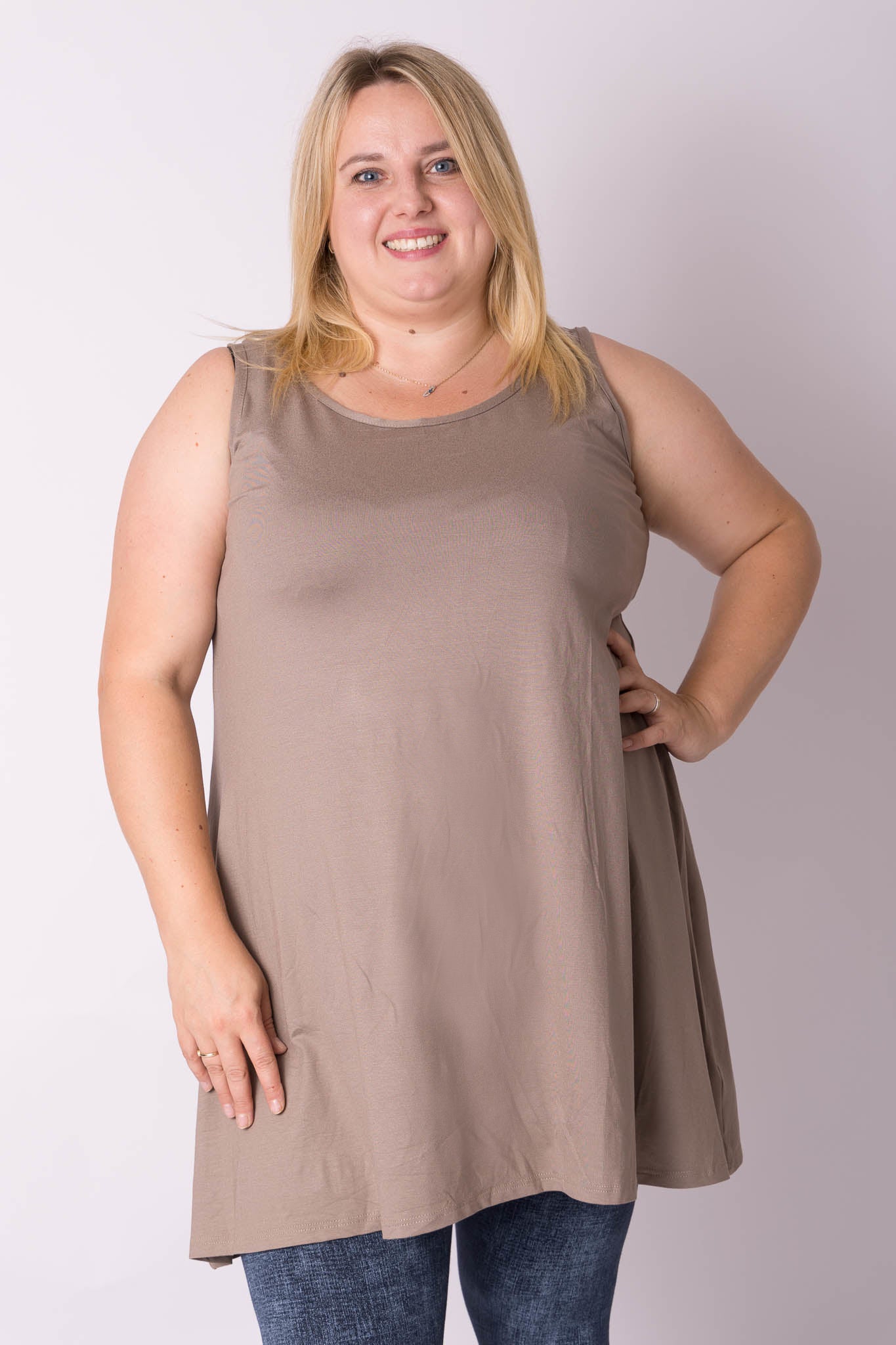 Top wijde a-lijn viscose ca 90 cm