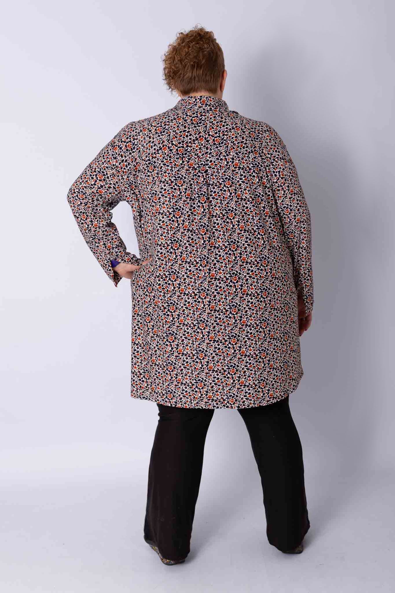 Blouse Tonny A-lijn mozaïek kimo
