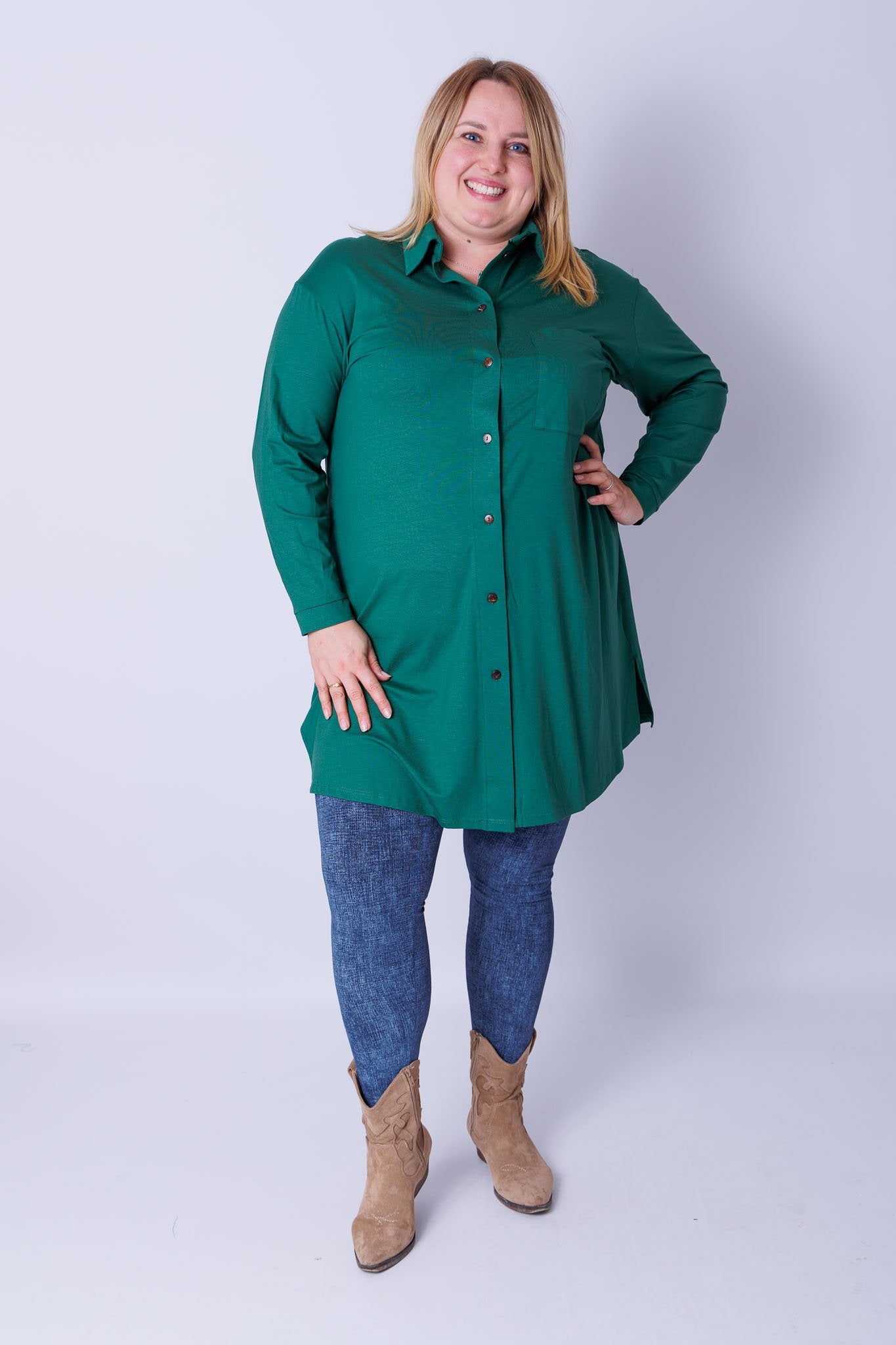 Blouse Tonny | A-lijn | lange mouw | Viscose | 105cm