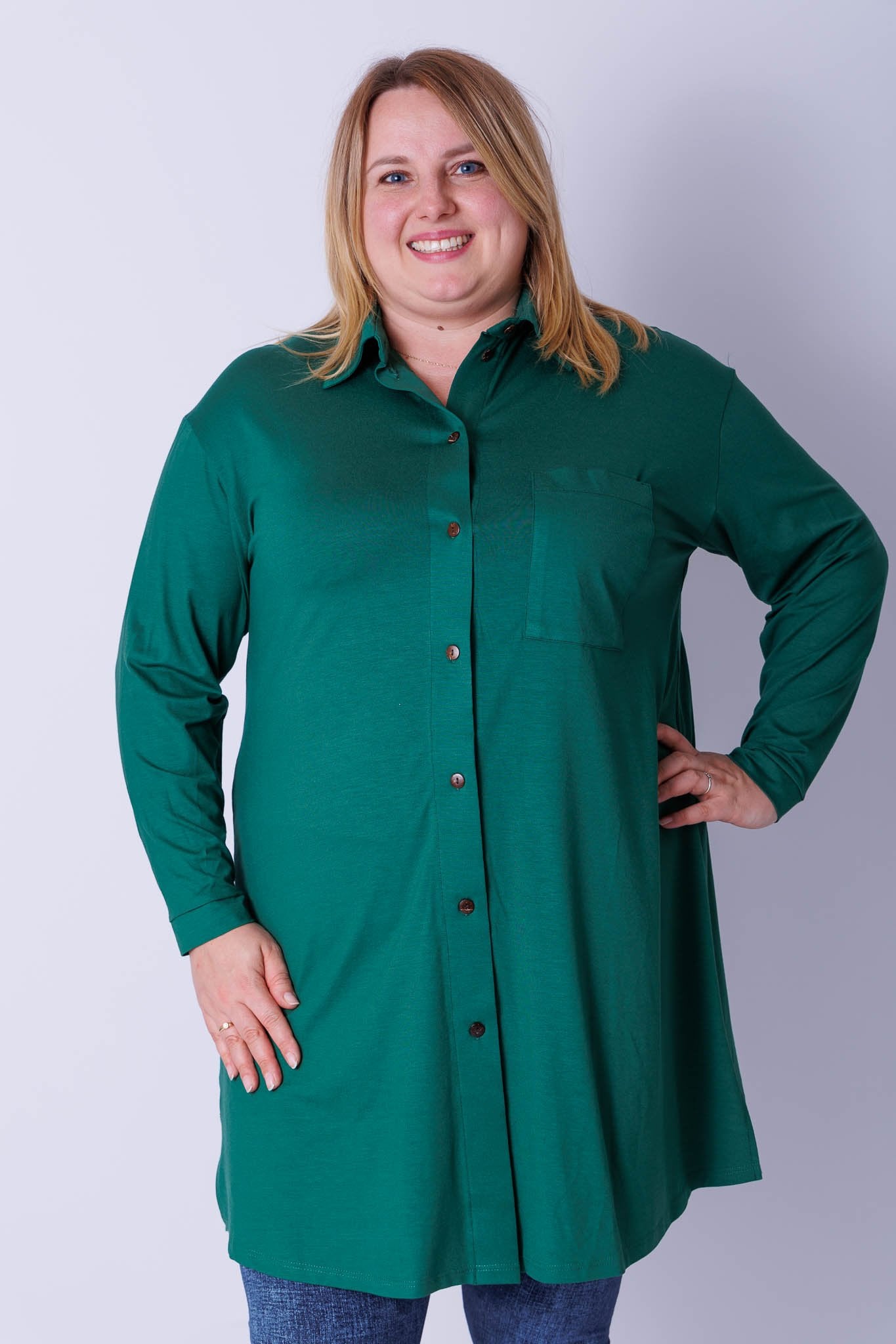 Blouse Tonny | A-lijn | lange mouw | Viscose | 105cm