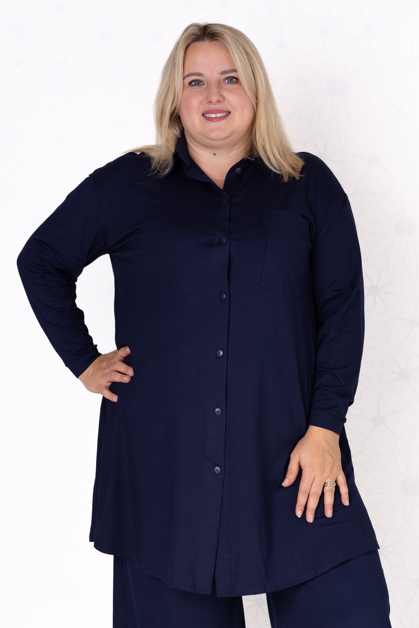 Blouse Tonny | A-lijn | lange mouw | Viscose | 105cm
