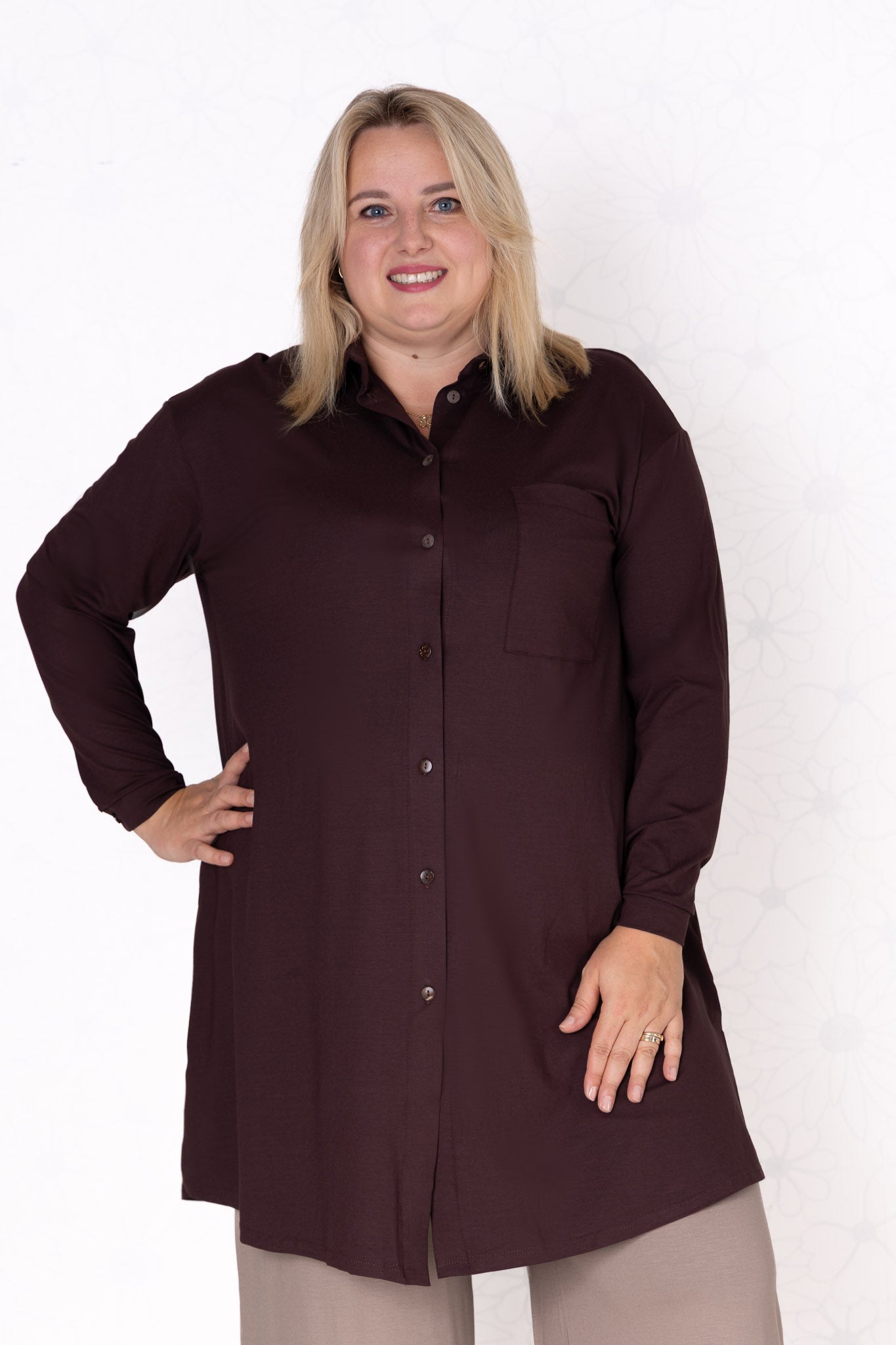 Blouse Tonny | A-lijn | lange mouw | Viscose | 105cm
