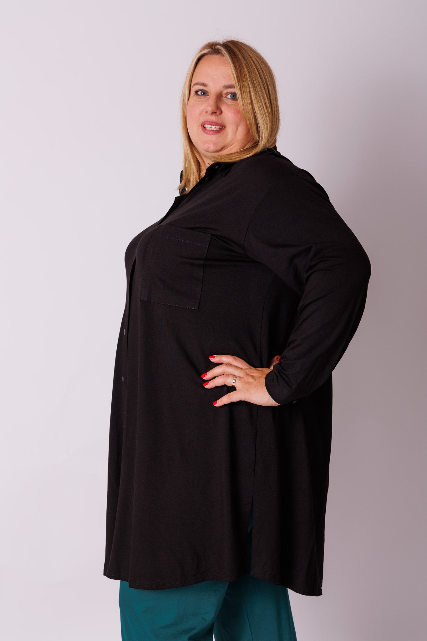 Blouse Tonny | A-lijn | lange mouw | Viscose | 105cm