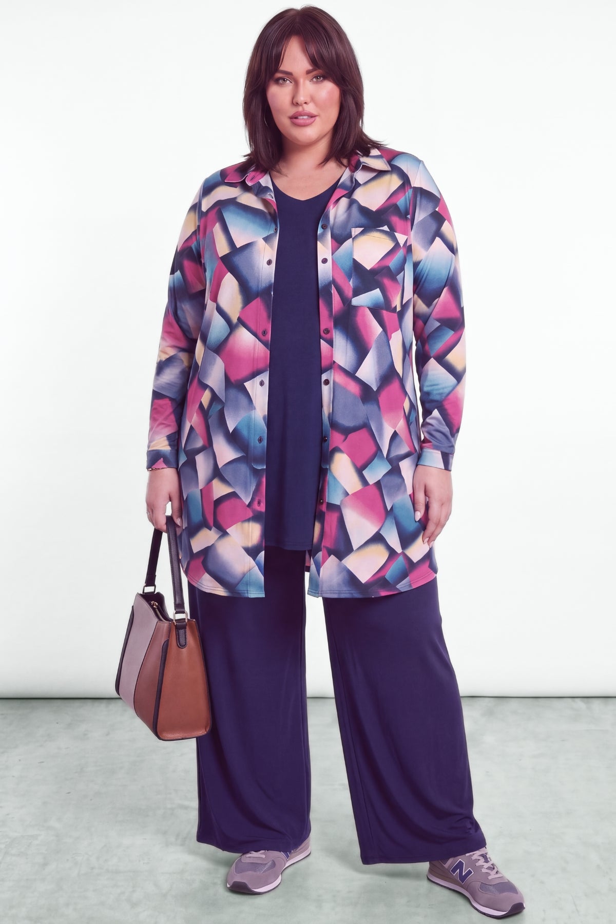 Blouse Tonny |Crystal Mosaic | Zachte Kimo | 4-Way Stretch | 105cm |Gaat uit Assortiment