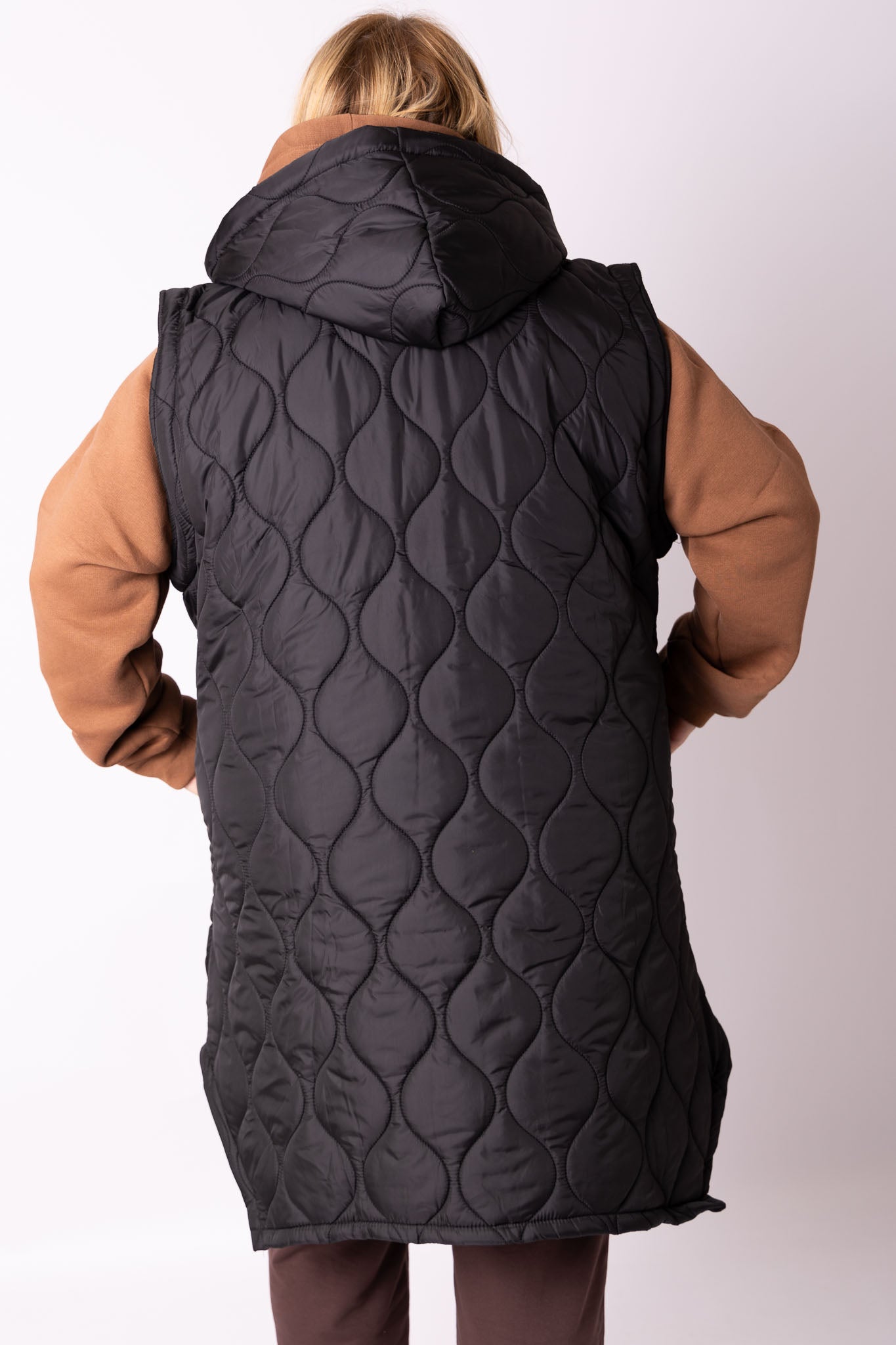 Bodywarmer met capuchon t/m maat 52