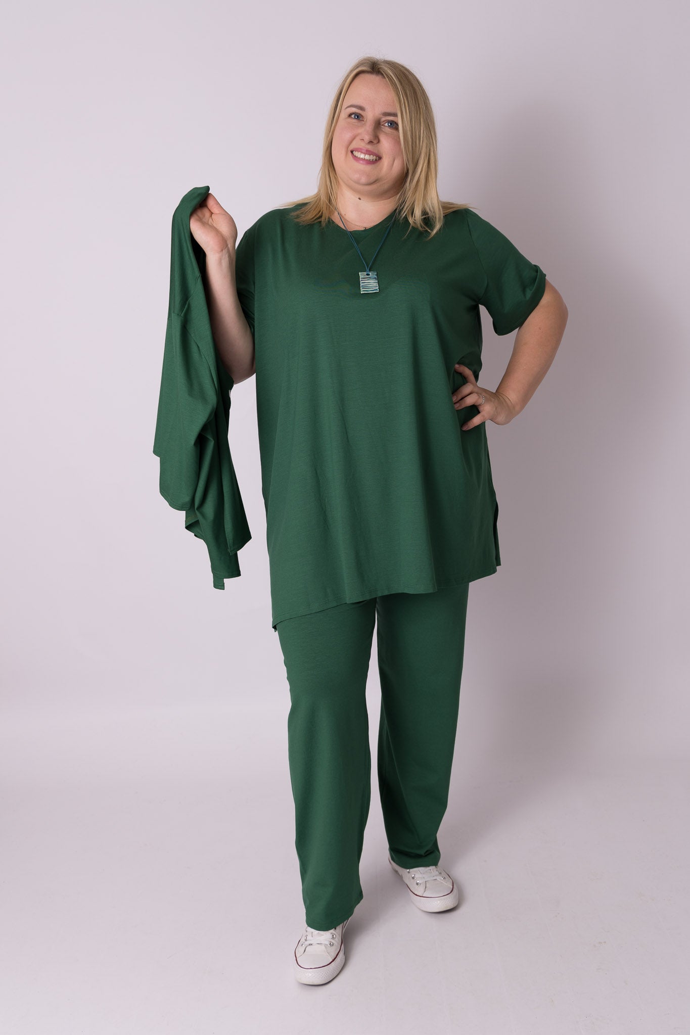 Klassieke broek rechte pijpen viscose | binnenbeenlengte 70-75cm