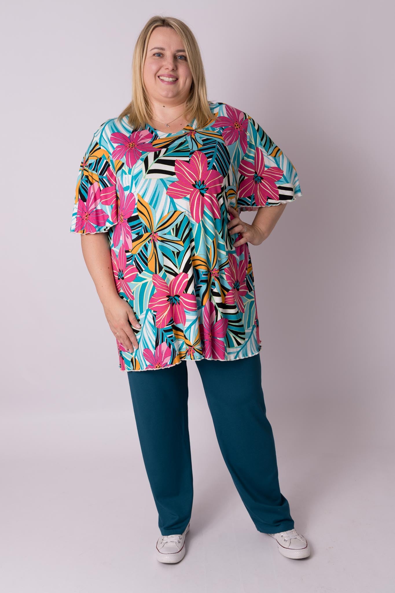 Klassieke broek rechte pijpen viscose | binnenbeenlengte 70-75cm