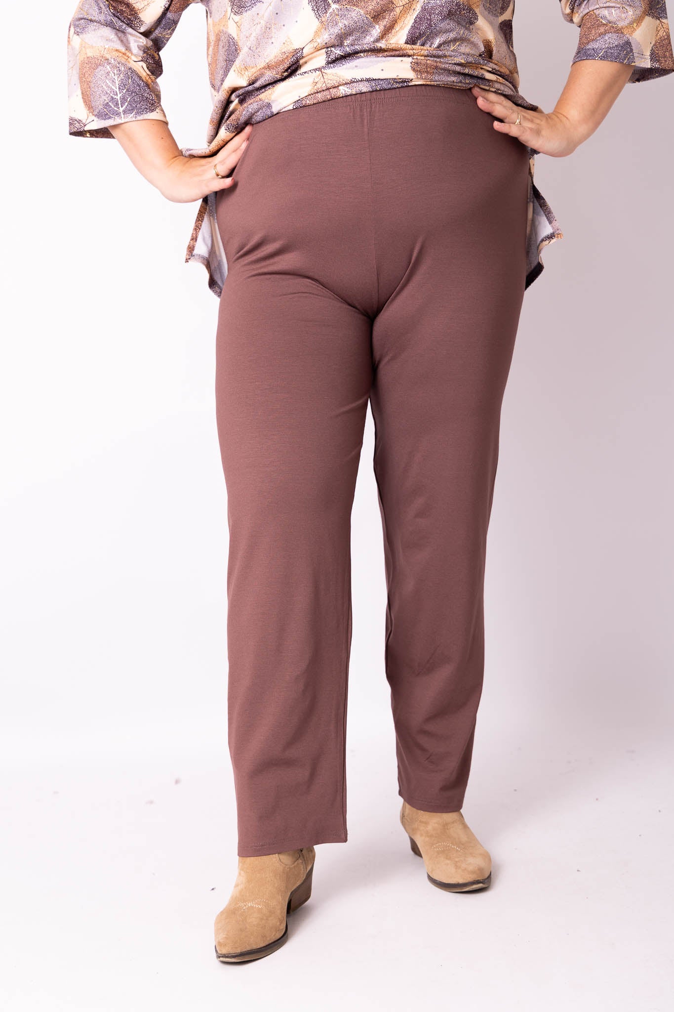 Klassieke broek rechte pijpen viscose | binnenbeenlengte 70-75cm