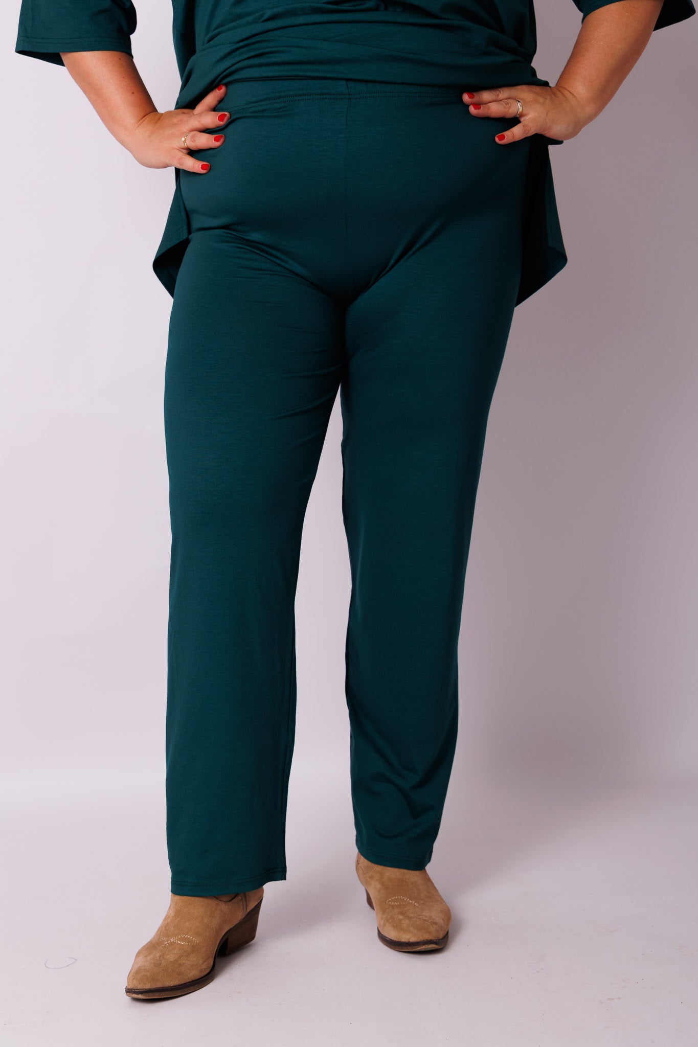 Klassieke broek rechte pijpen viscose | binnenbeenlengte 70-75cm