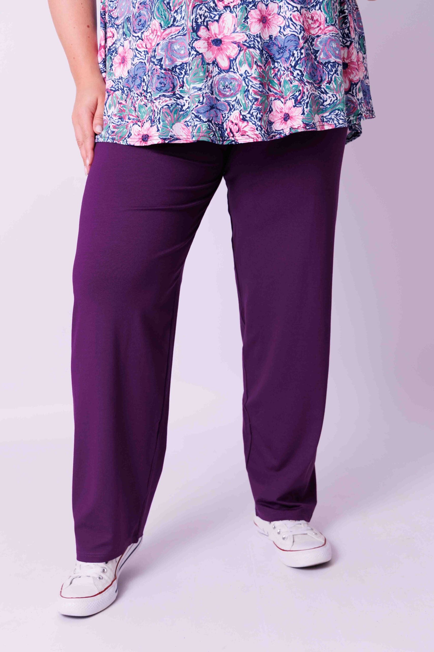 Klassieke broek rechte pijpen viscose | binnenbeenlengte 70-75cm