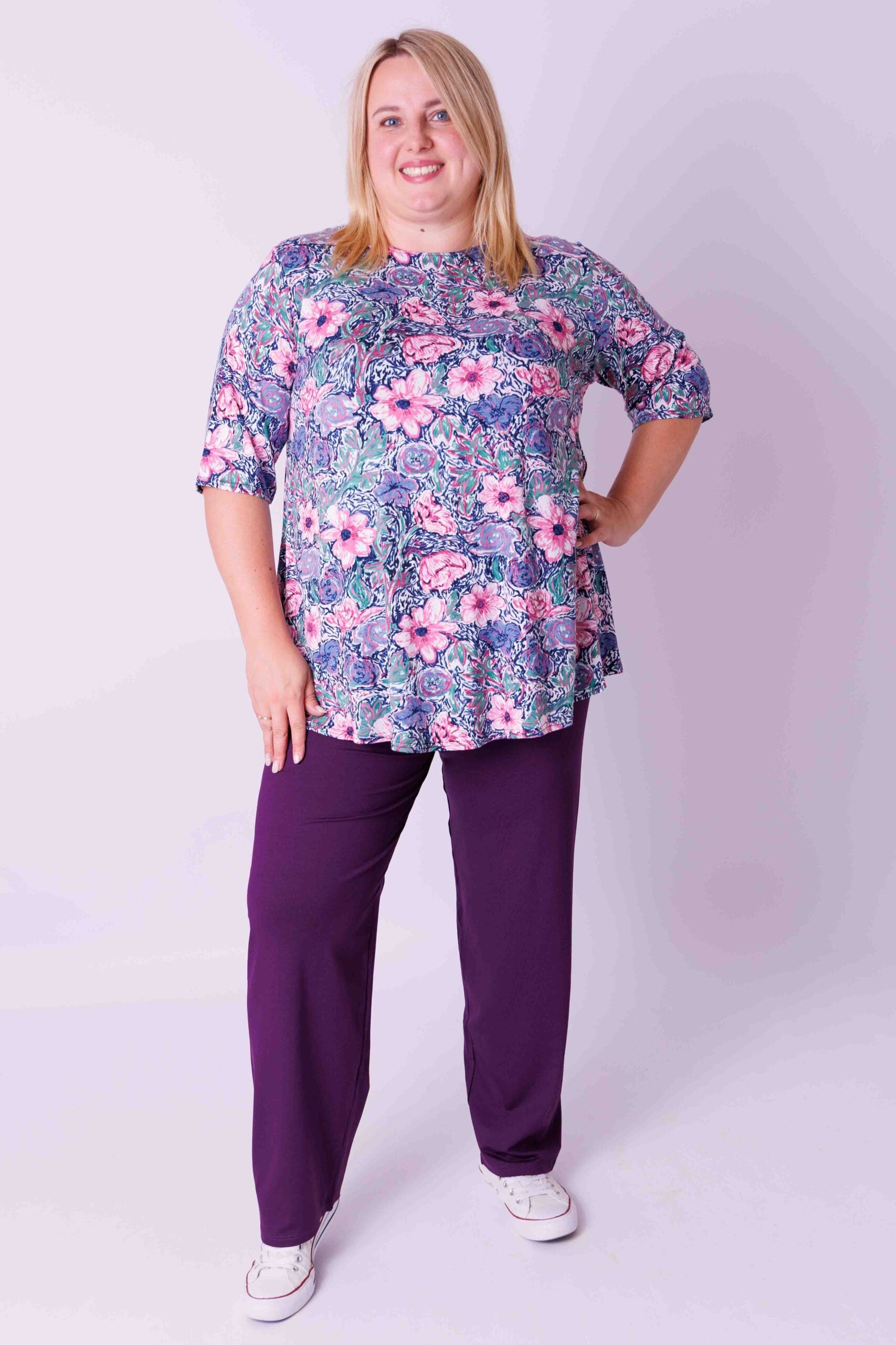 Klassieke broek rechte pijpen viscose | binnenbeenlengte 70-75cm