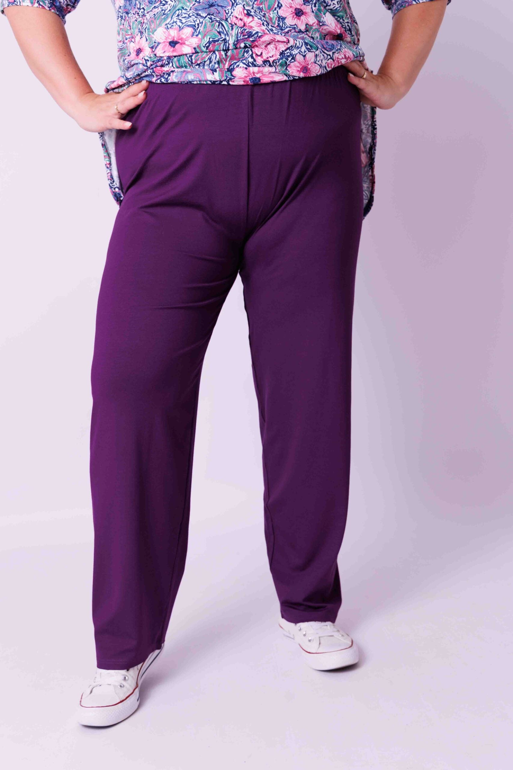 Klassieke broek rechte pijpen viscose | binnenbeenlengte 70-75cm