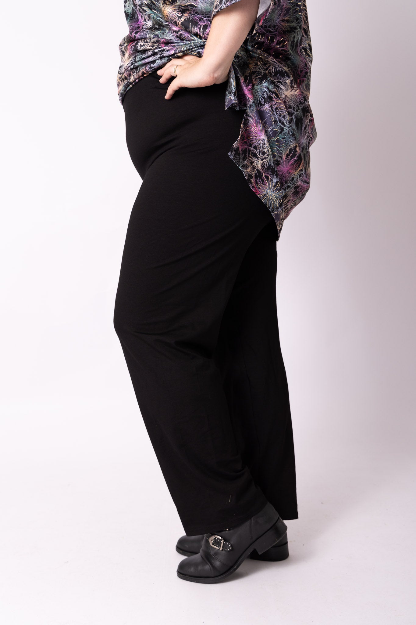 Klassieke broek rechte pijpen viscose | binnenbeenlengte 70-75cm