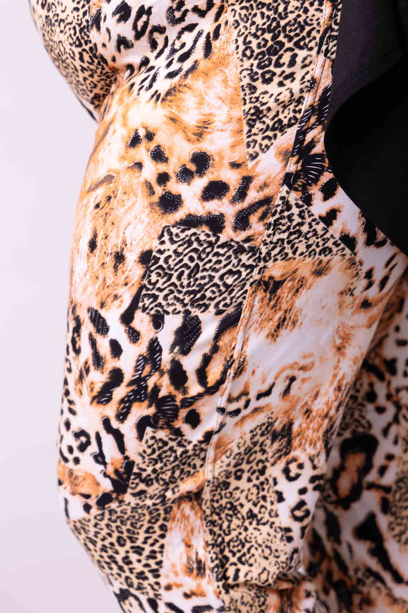 Broek lang viscose print maten 42-62