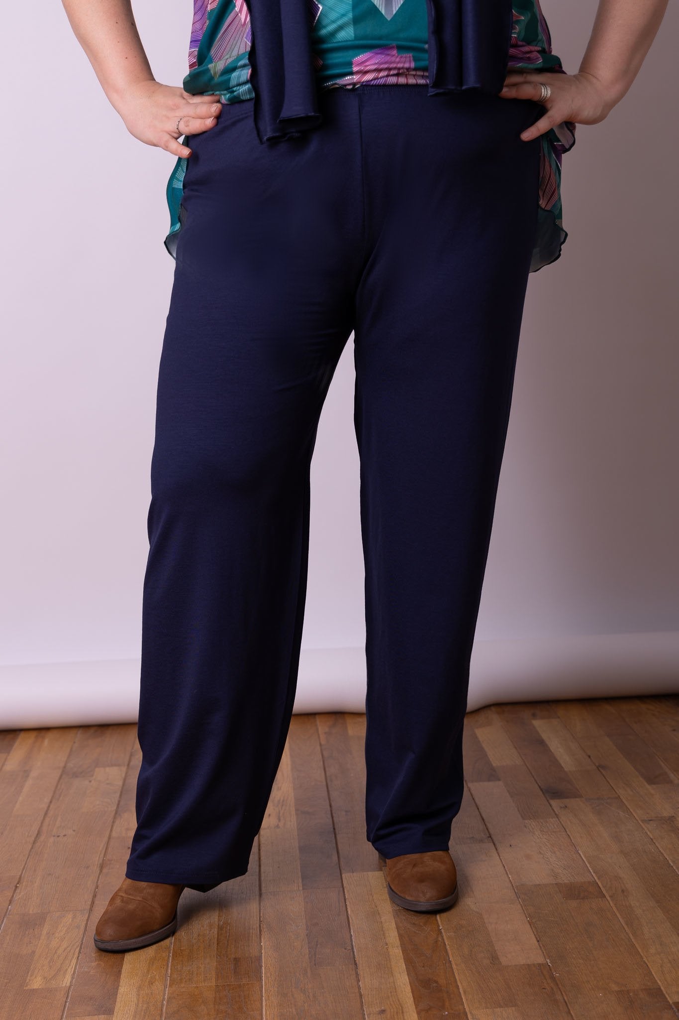 Klassieke broek rechte pijpen viscose | binnenbeenlengte 70-75cm