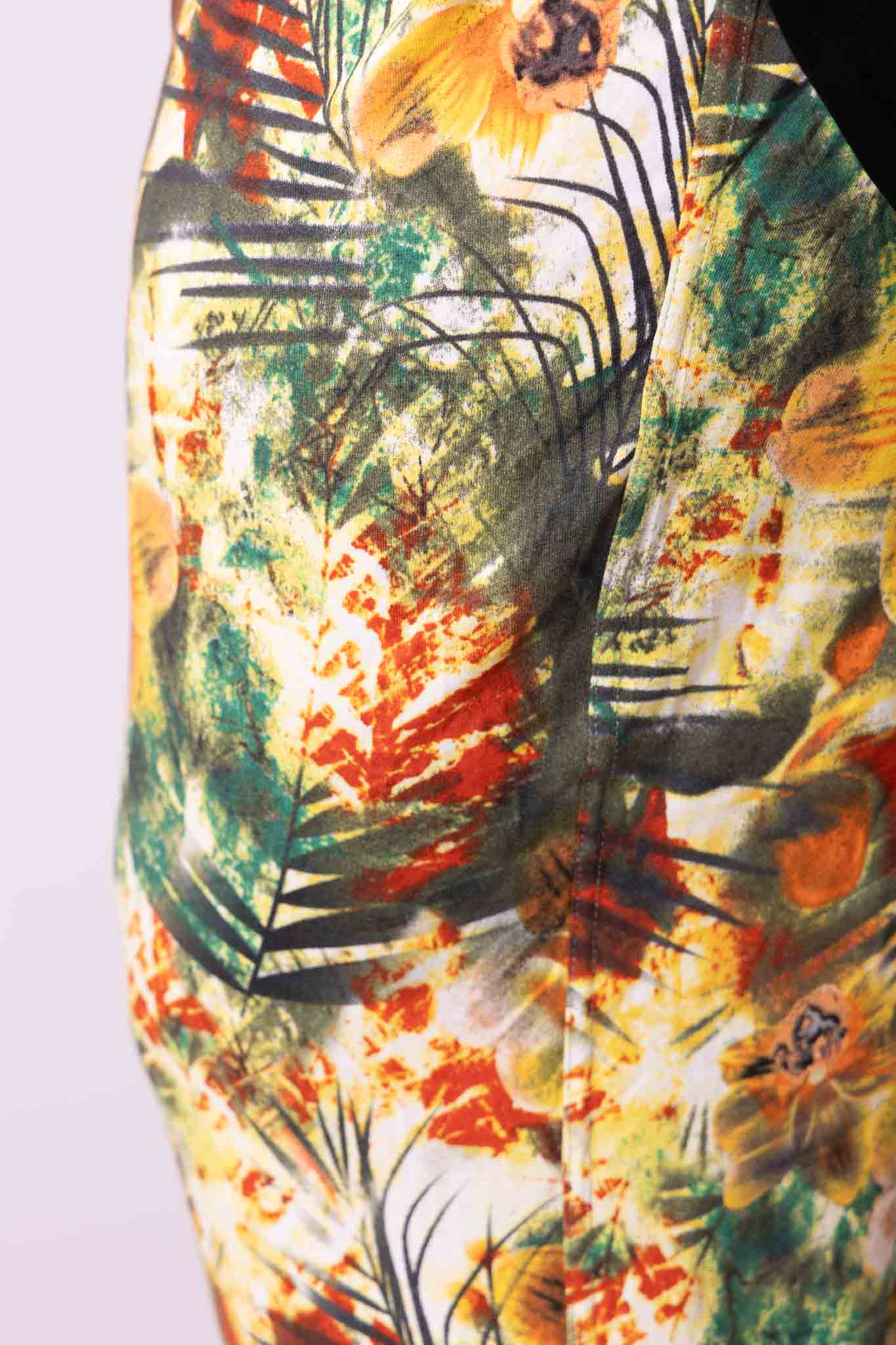 Broek lang viscose print maten 42-62