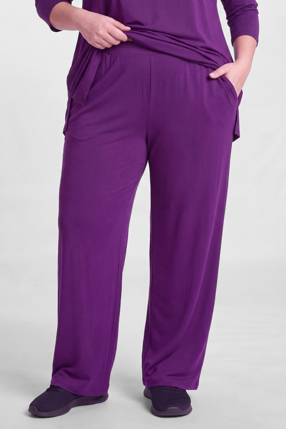 Klassieke Broek met Zakken | Recht Model | Single Jersey van Viscose | 3 Lengtes (68/74/80 cm)