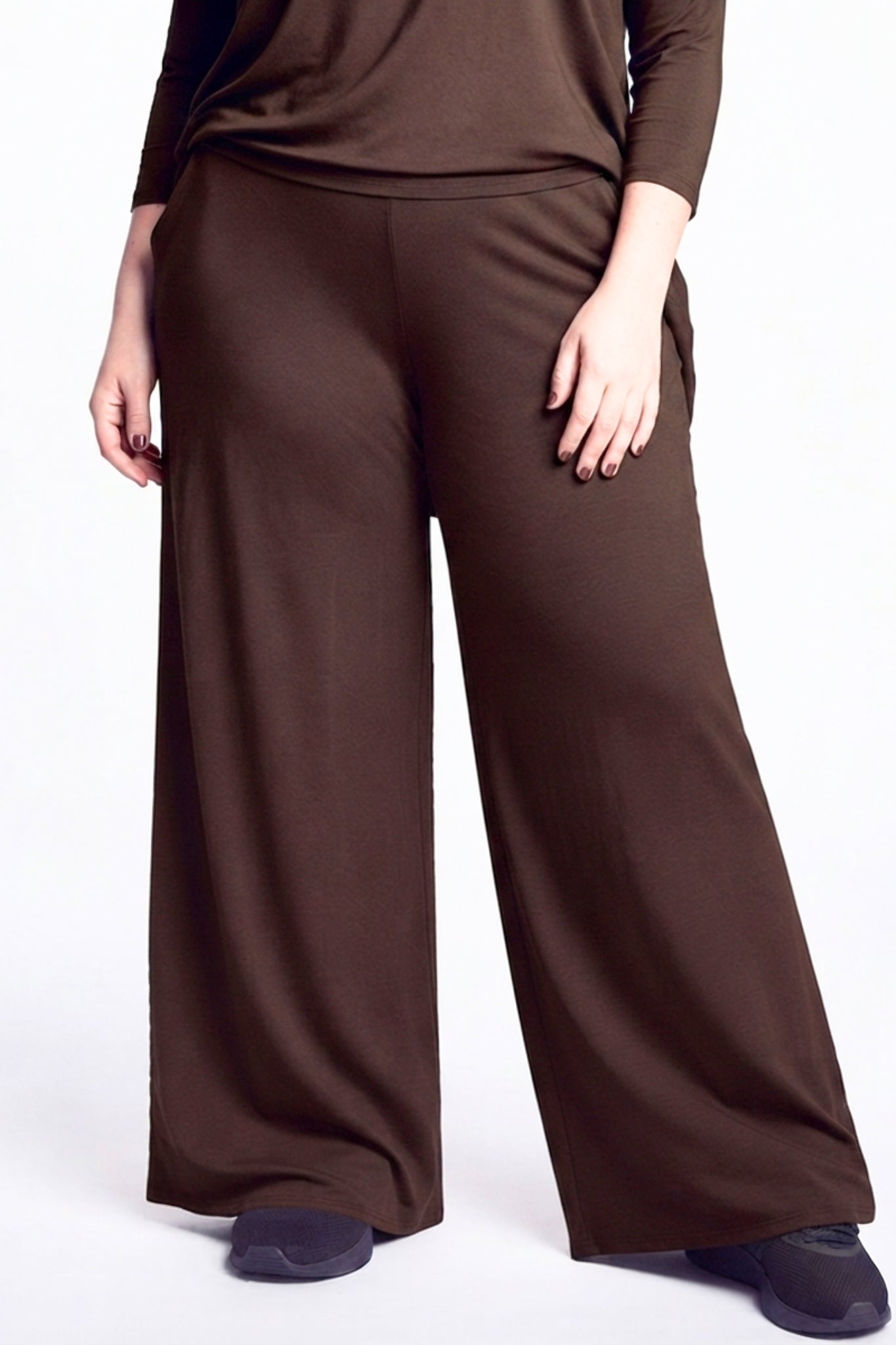 Wijde Broek Judith met Zakken | Viscose | 3 Lengtes (68/74/80 cm)
