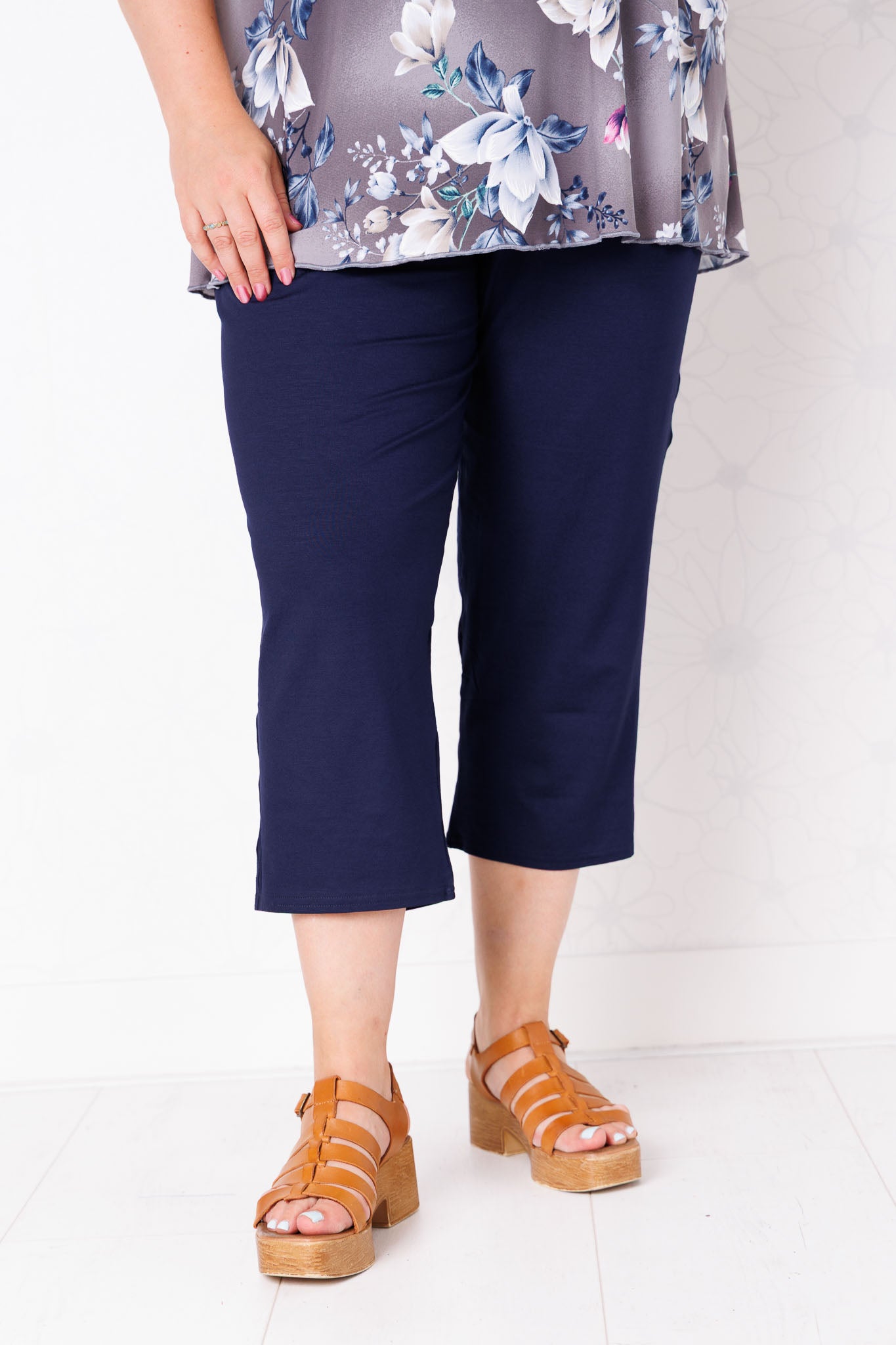 Driekwart klassieke broek | Viscose | ca. 56 cm binnenbeenlengte