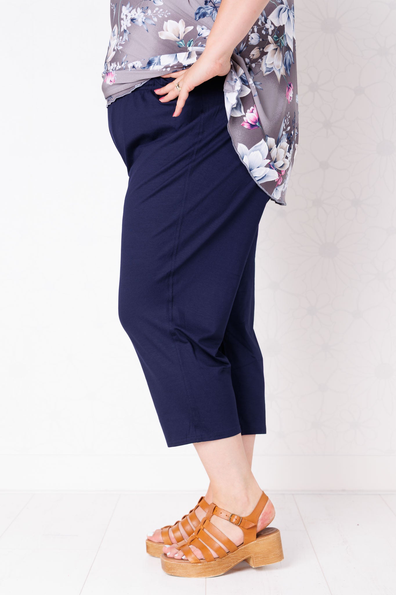Driekwart klassieke broek | Viscose | ca. 56 cm binnenbeenlengte