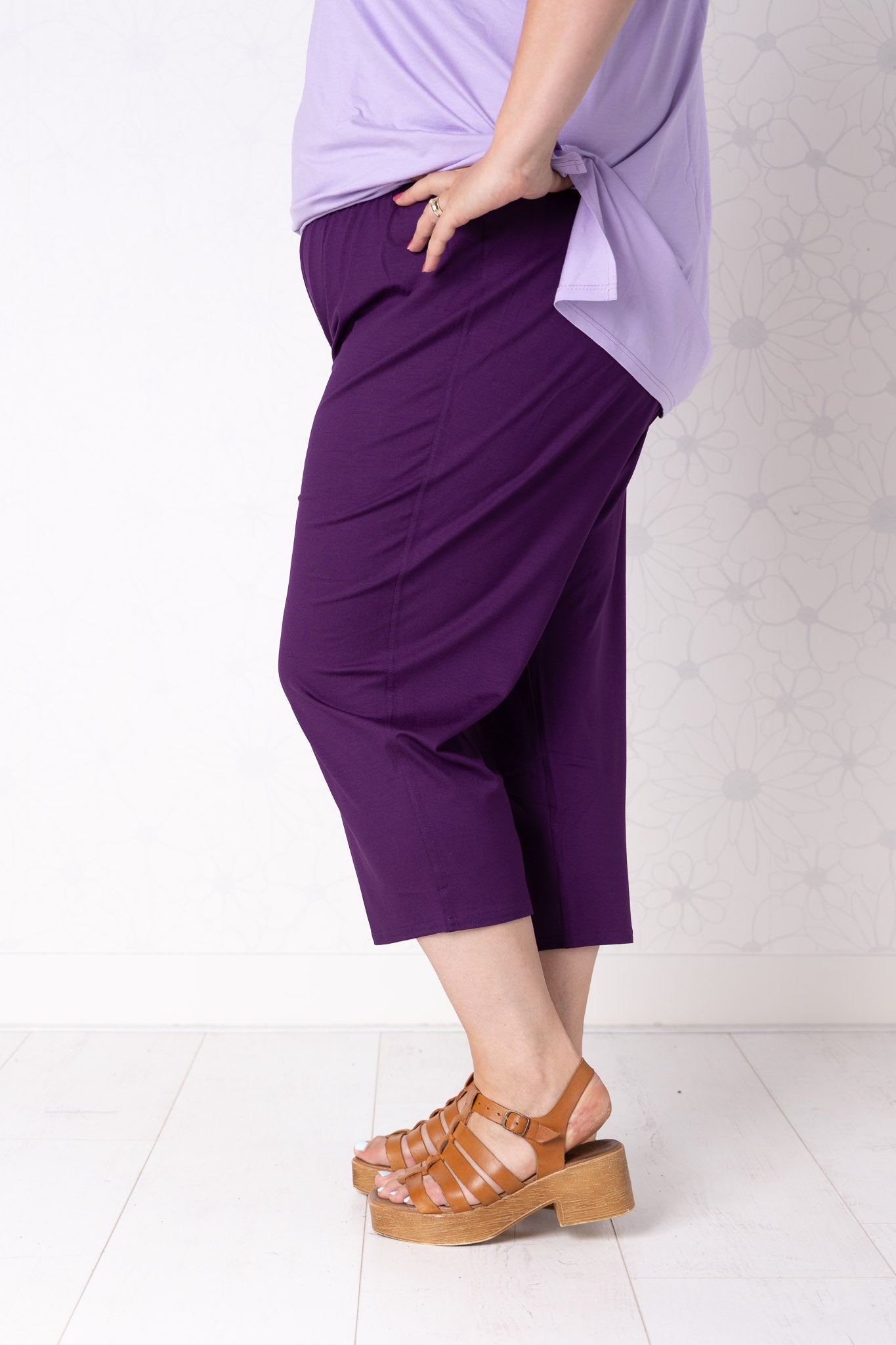Driekwart klassieke broek | Viscose | ca. 56 cm binnenbeenlengte