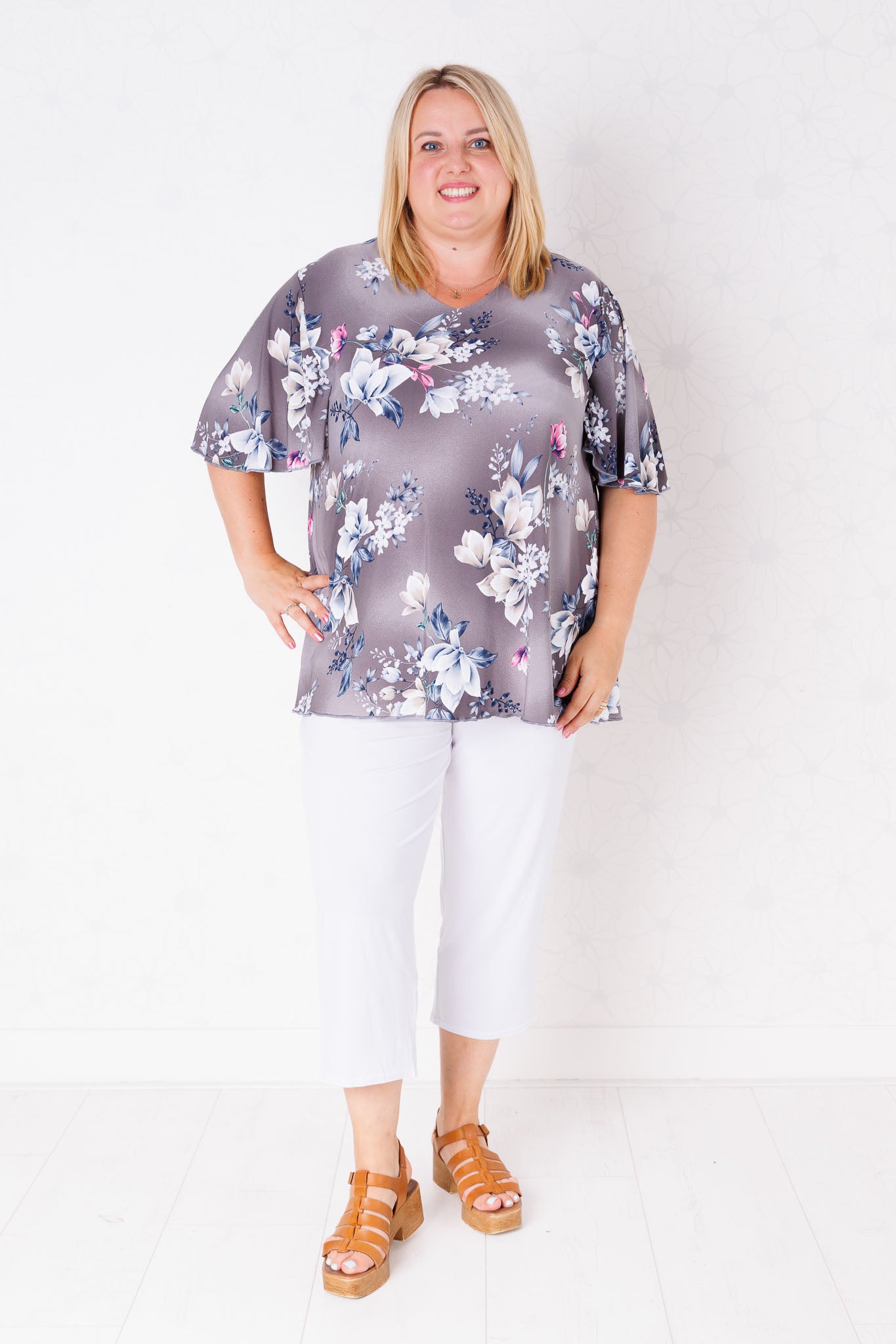 Driekwart klassieke broek | Viscose | ca. 56 cm binnenbeenlengte
