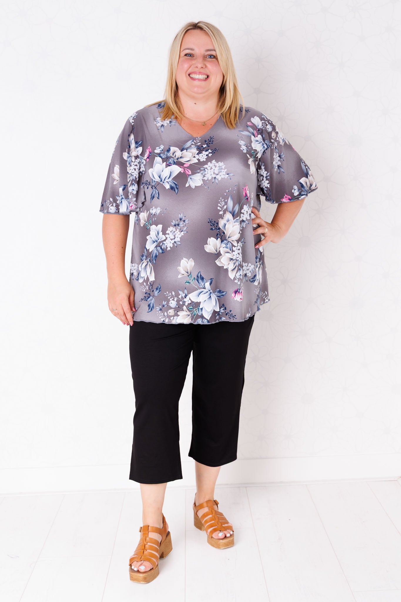 Driekwart klassieke broek | Viscose | ca. 56 cm binnenbeenlengte