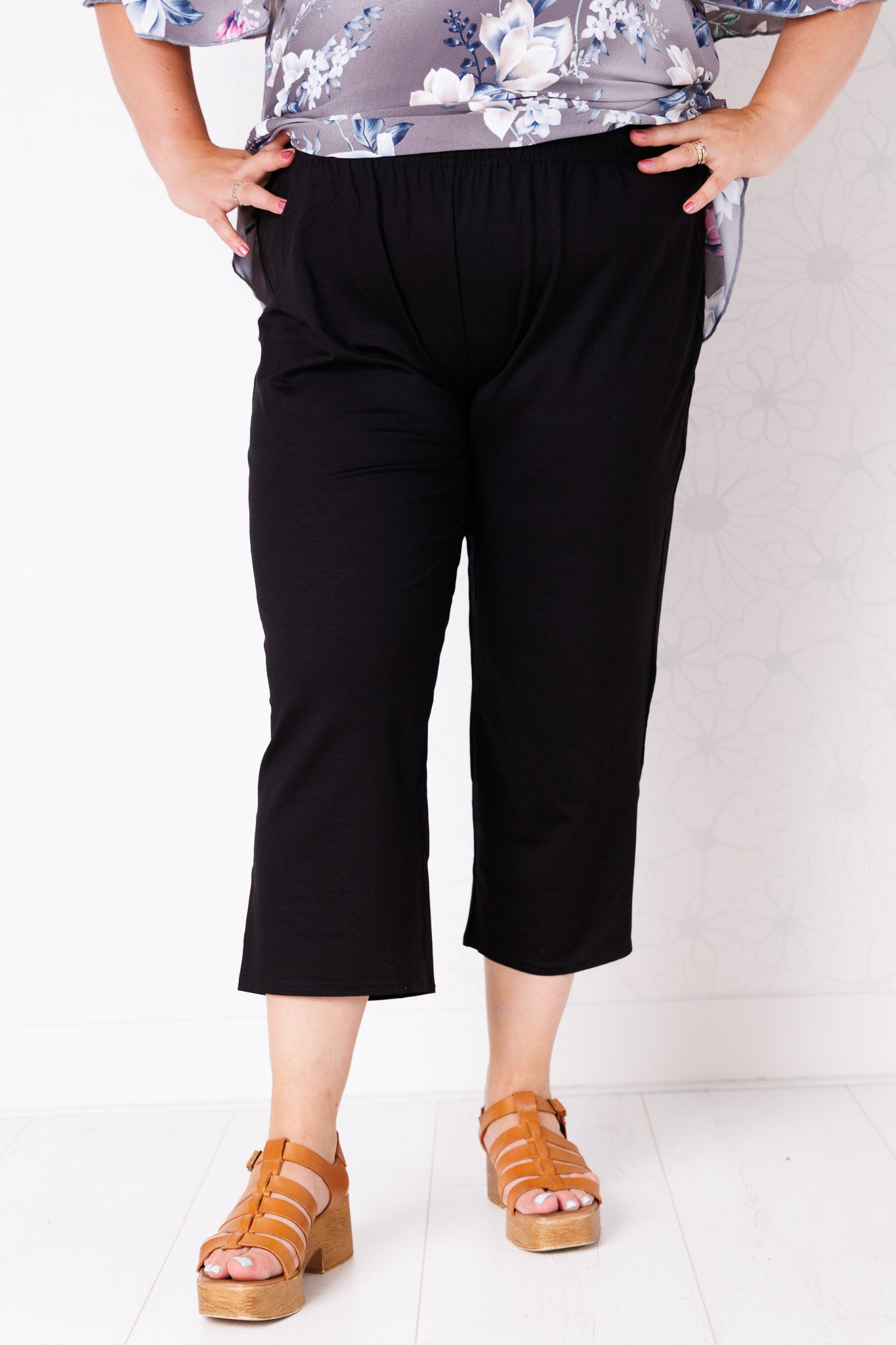 Driekwart klassieke broek | Viscose | ca. 56 cm binnenbeenlengte