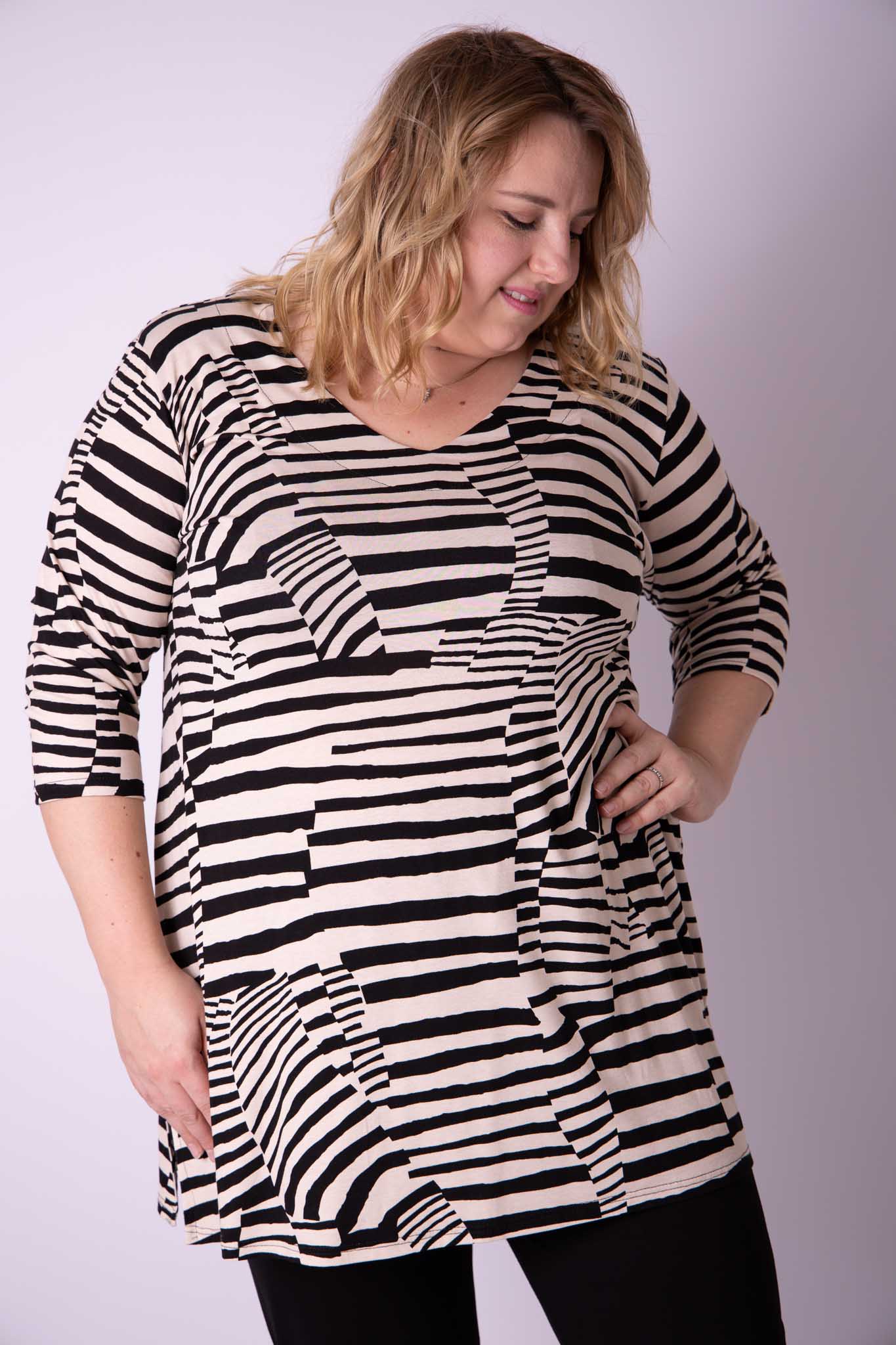 Top Erna met driekwart mouwen viscose