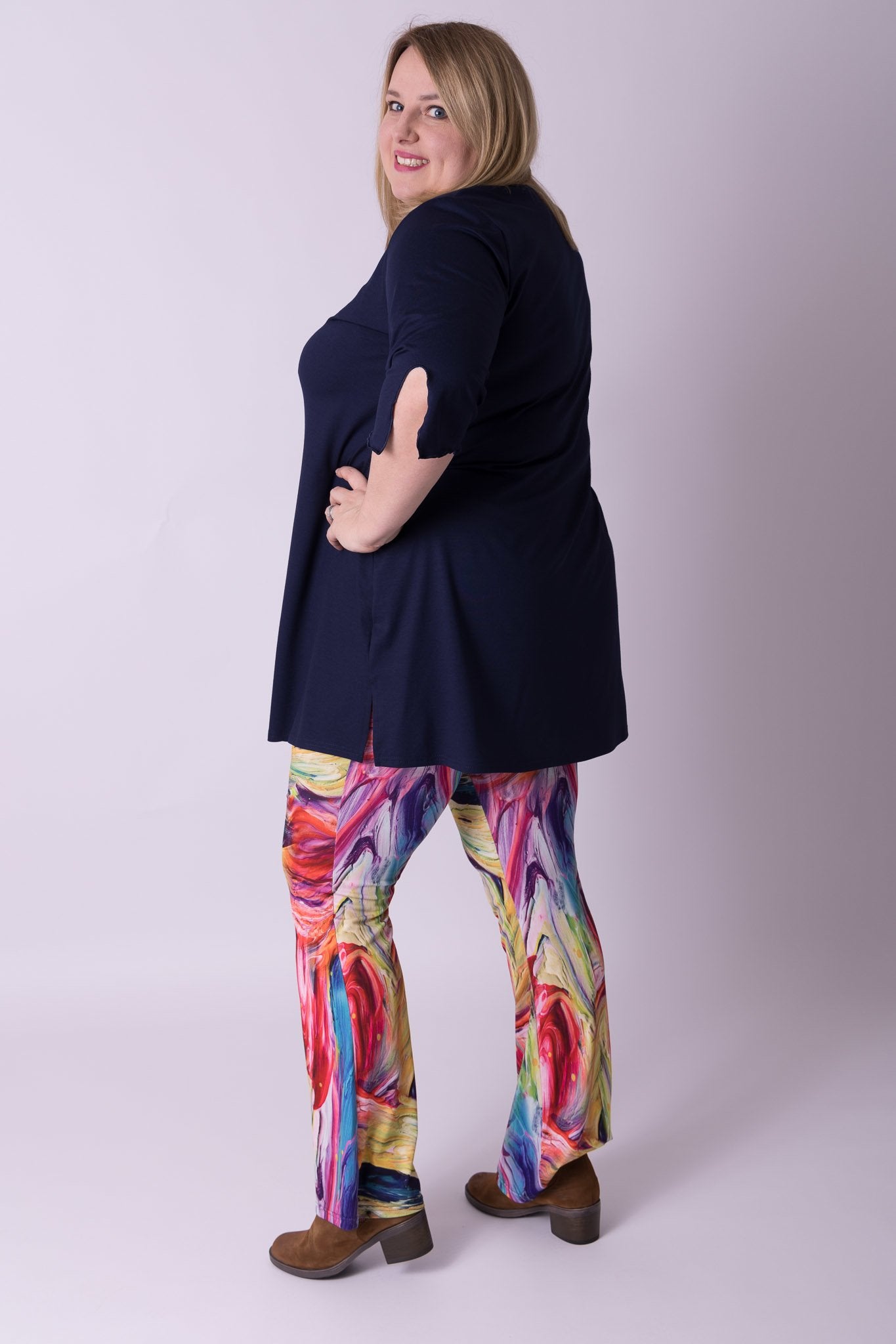 Flared legging lange pijpen kimo maten 48-60