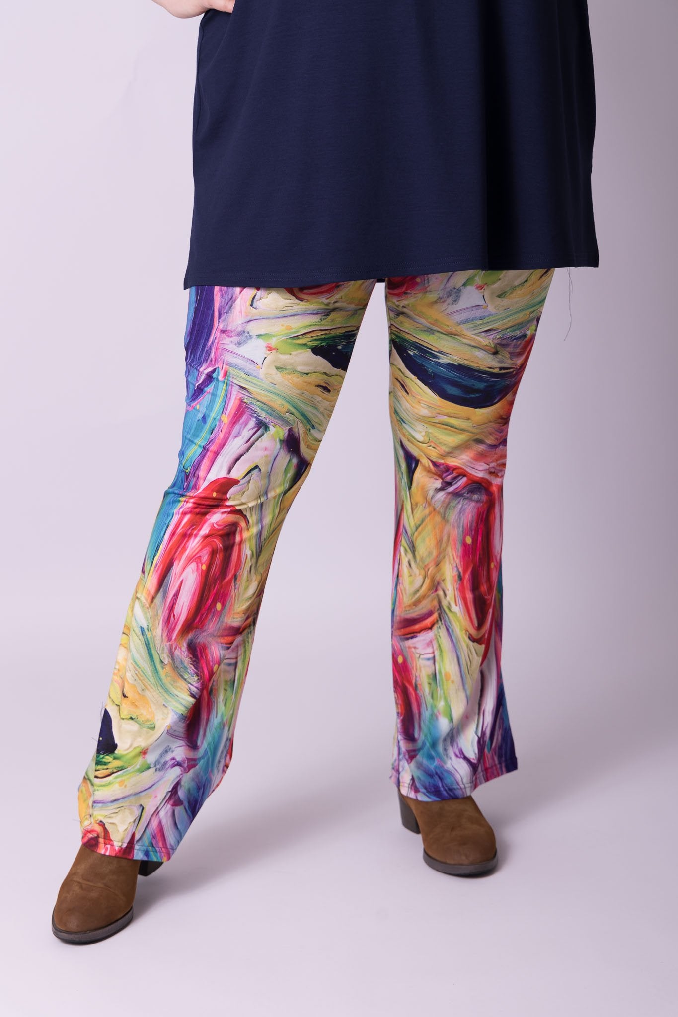 Flared legging lange pijpen kimo maten 48-60