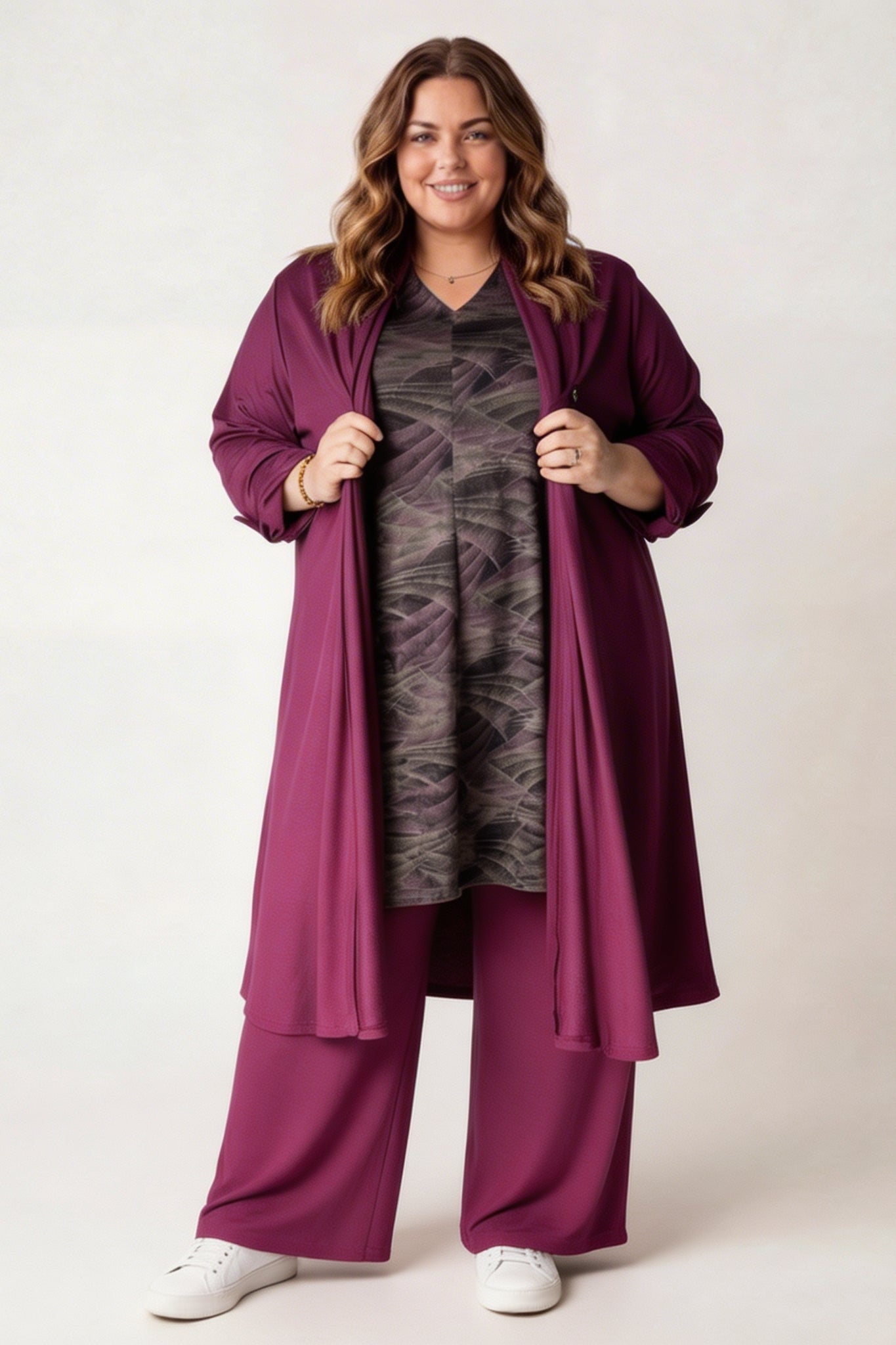 Tuniek Gonny | Olive Shadow | Viscose | 110 cm
